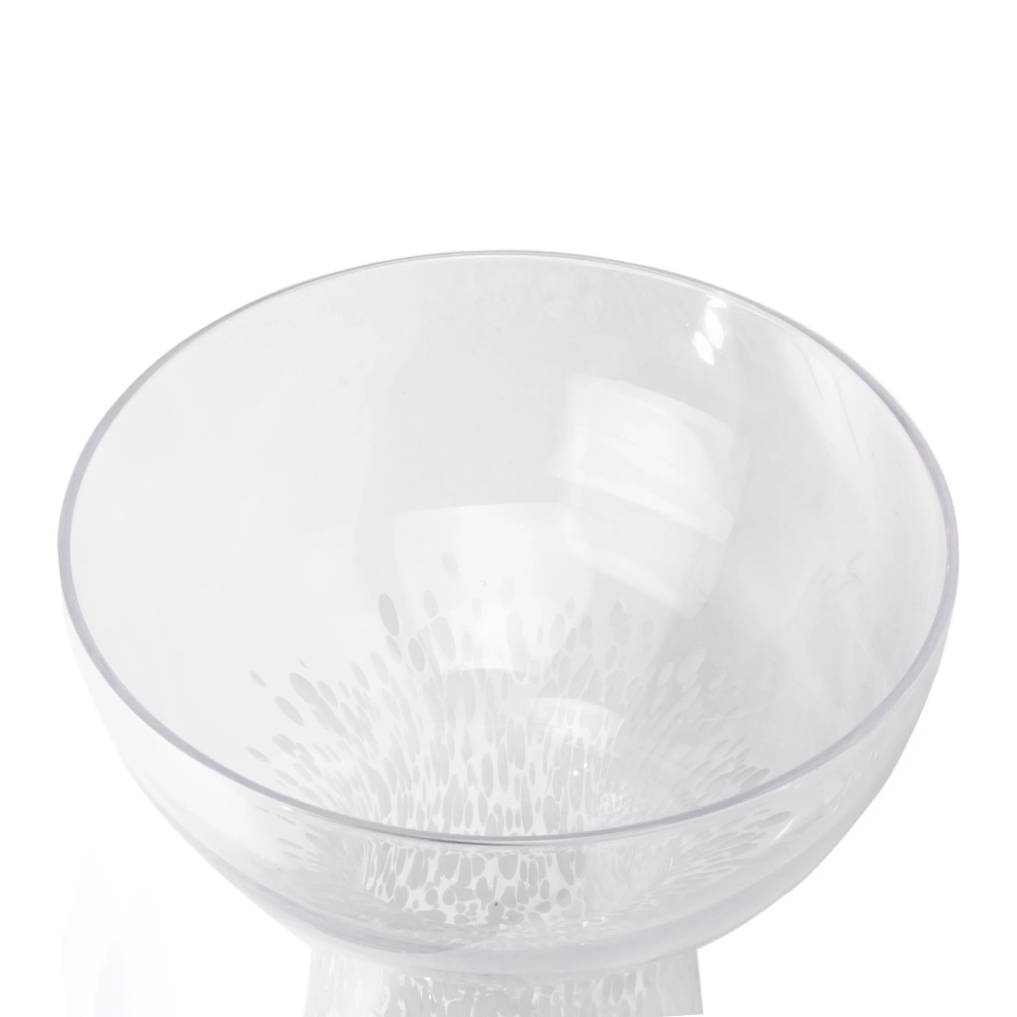Dottie Clear White Dots Handblown Cocktail Glass - Set of 4 - Image 4