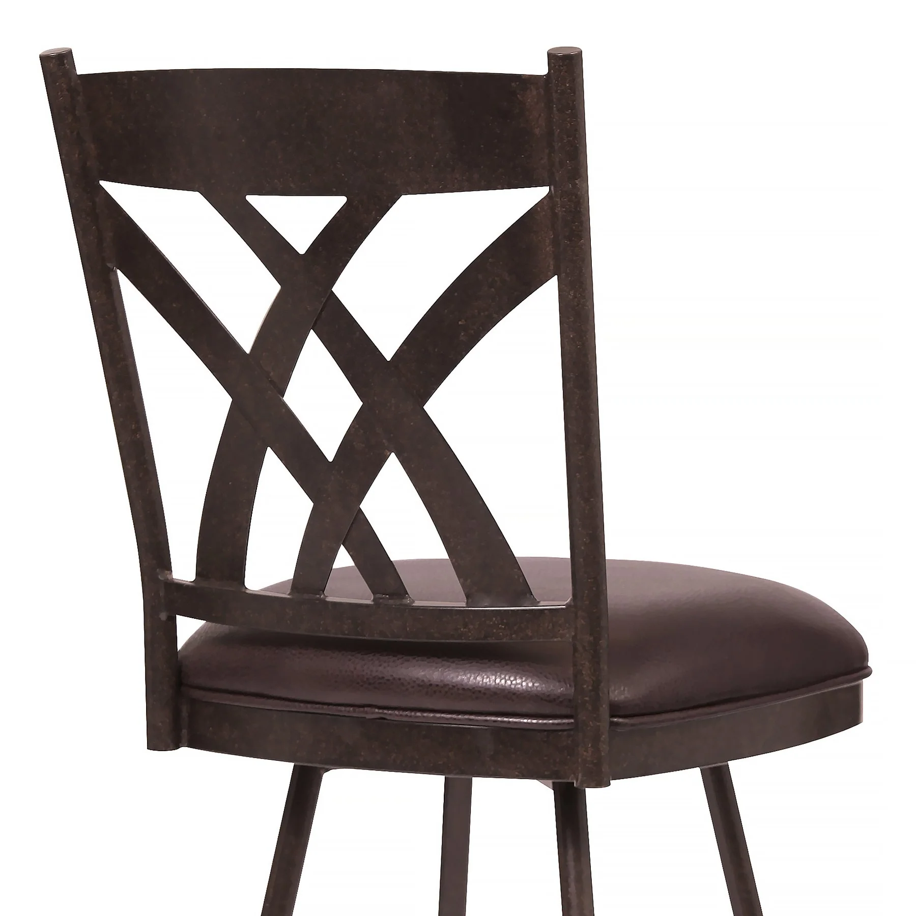 Dover 26" Counter Height Barstool in Auburn Bay and Brown Faux Leather - Image 4