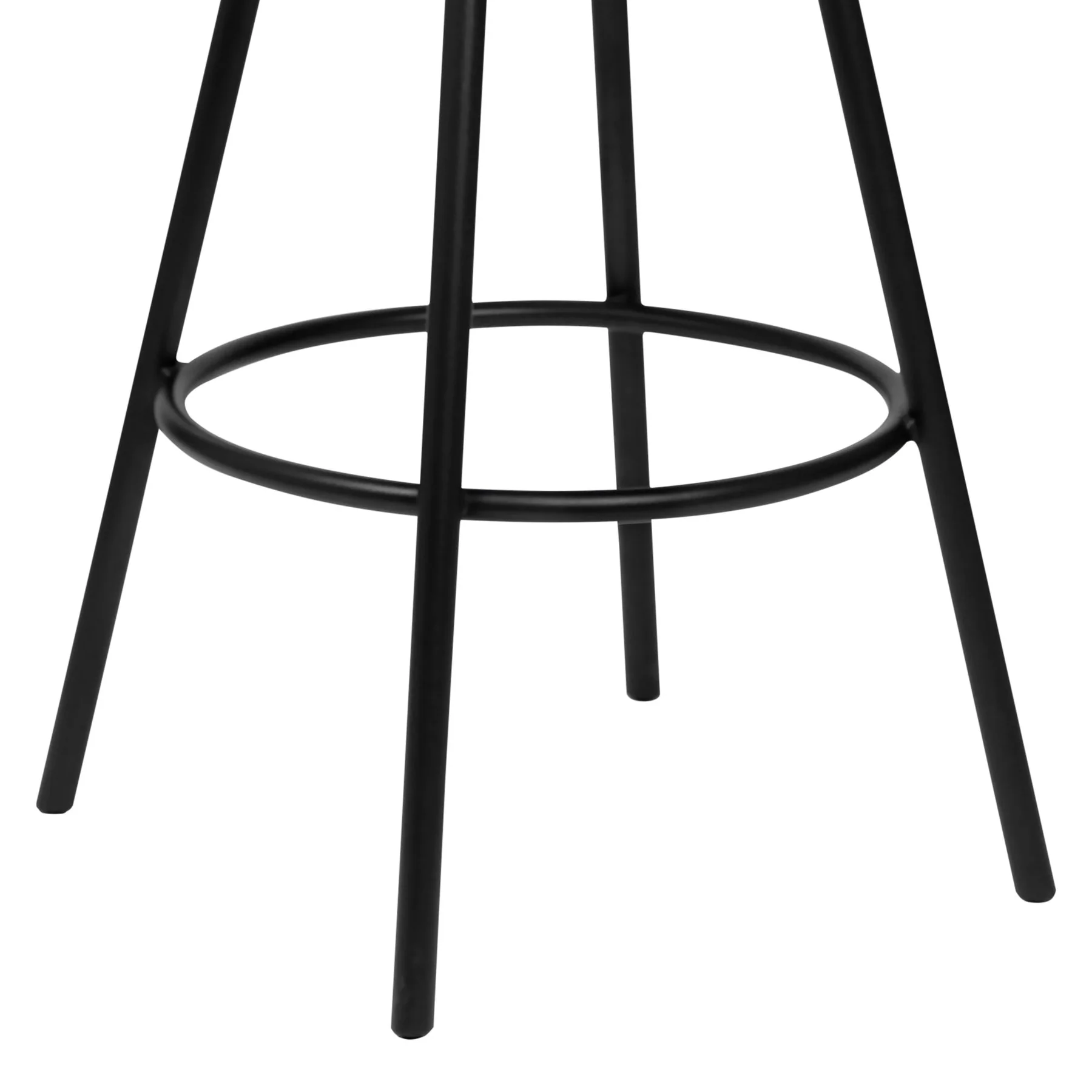 Dover 26" Counter Height Barstool in Matte Black Finish and Black Faux Leather - Image 5