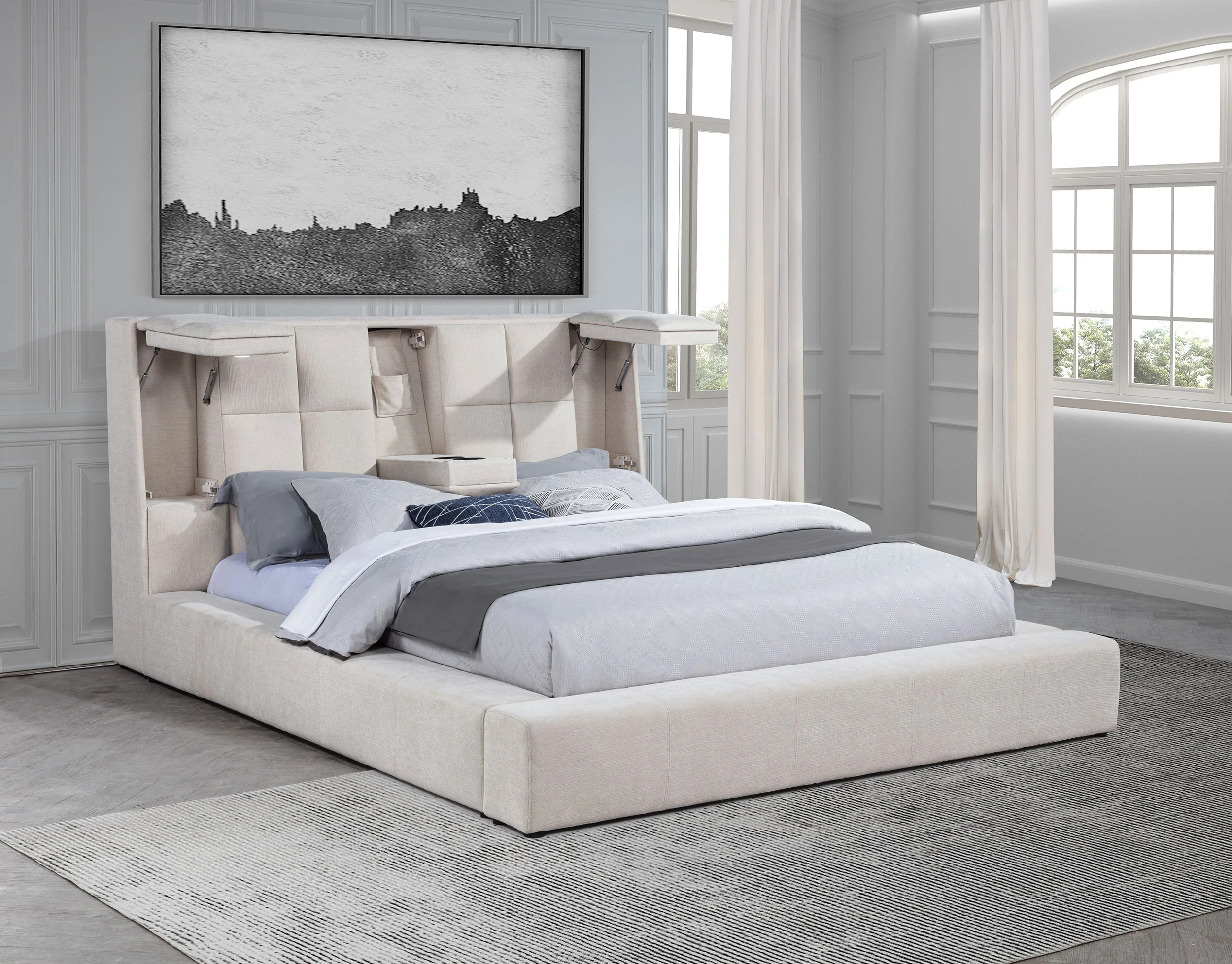 Dreux Panel Platform Bed - Image 3