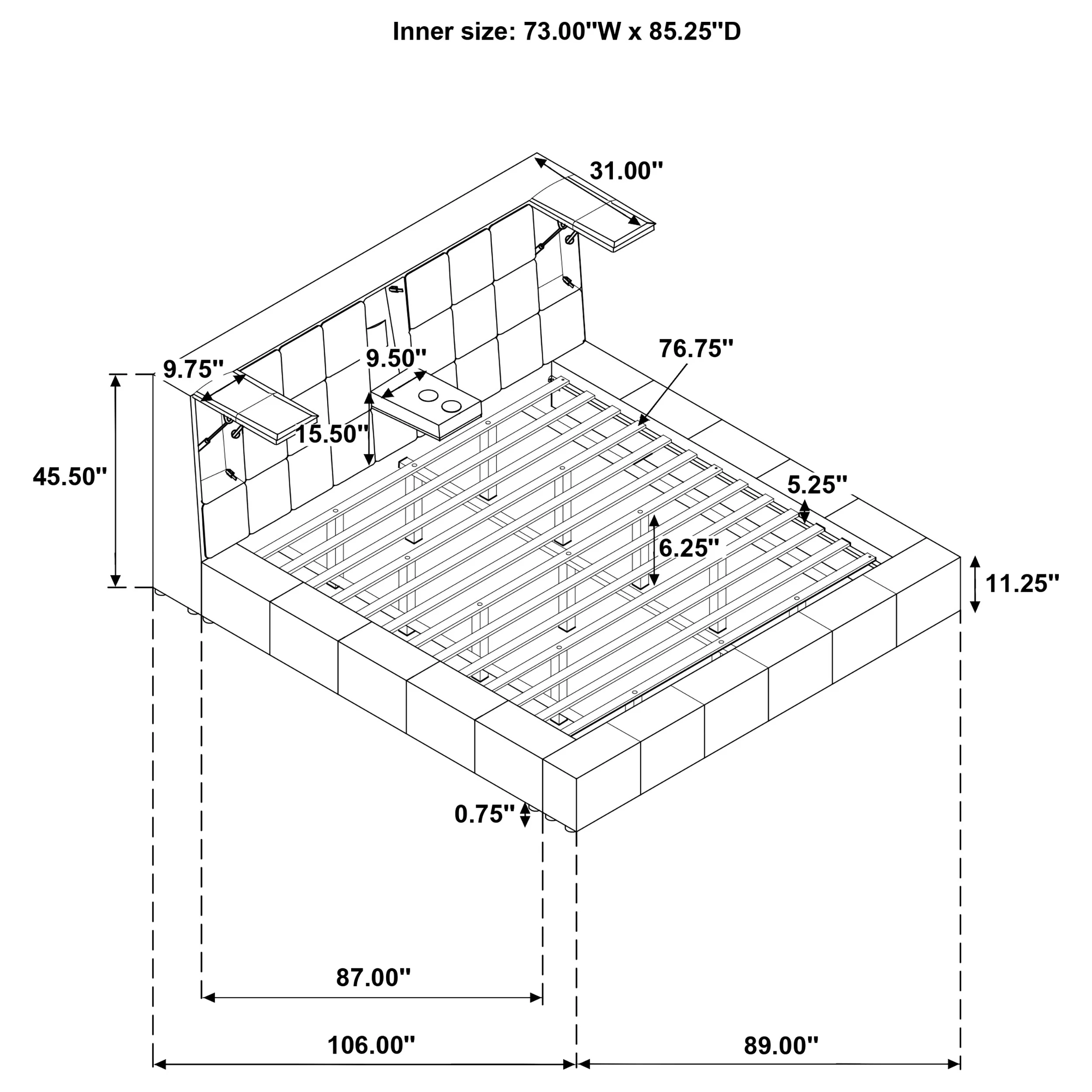 Dreux Panel Platform Bed - Image 42
