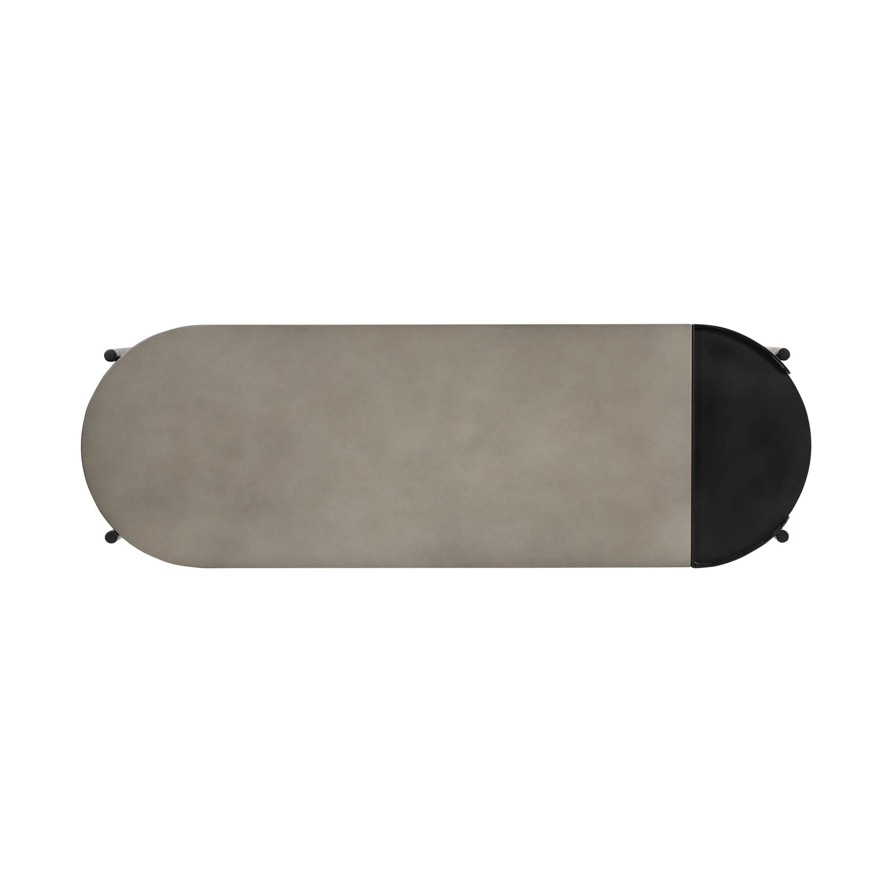 Dua Concrete and Black Metal Modern Console Table - Image 4