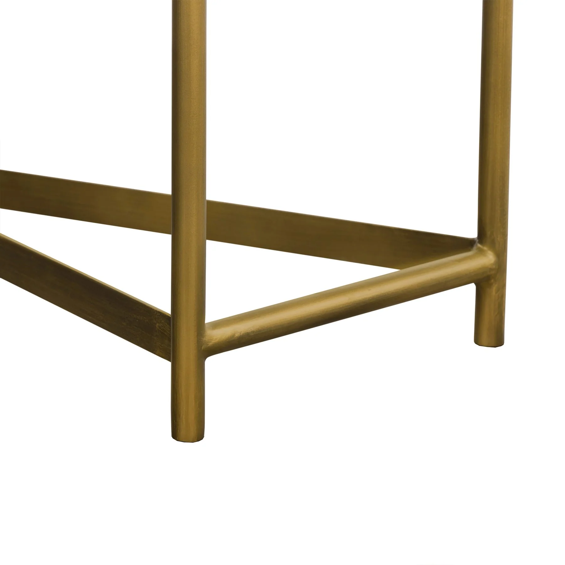Dua Gray Concrete Console Table with Antique Brass - Image 7