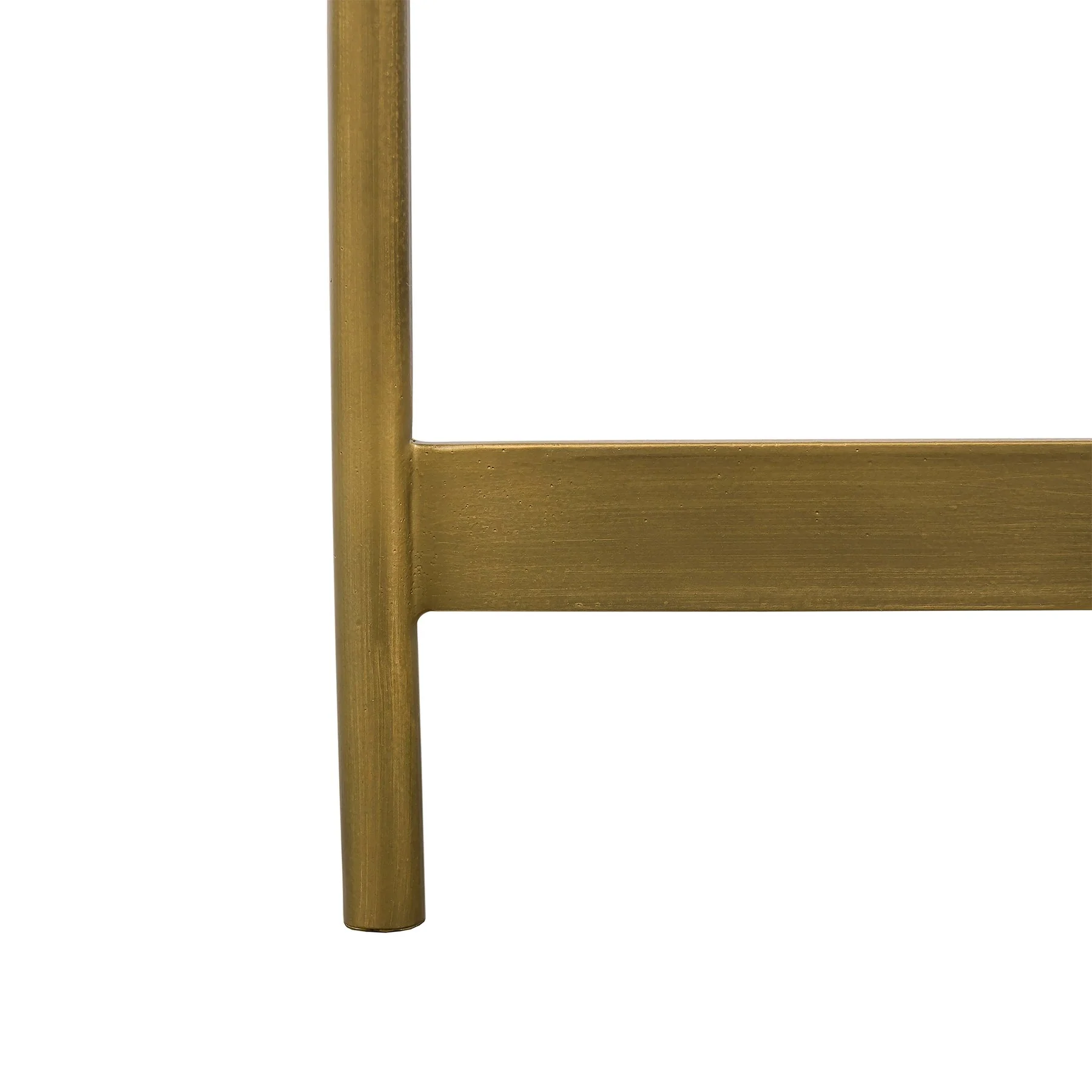 Dua Gray Concrete End Table with Antique Brass - Image 7