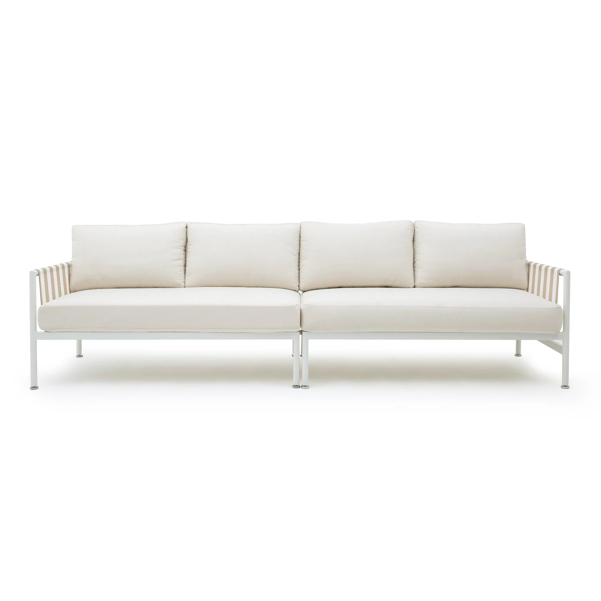 Dunes Cream Outdoor 110 inch Sofa - Image 3