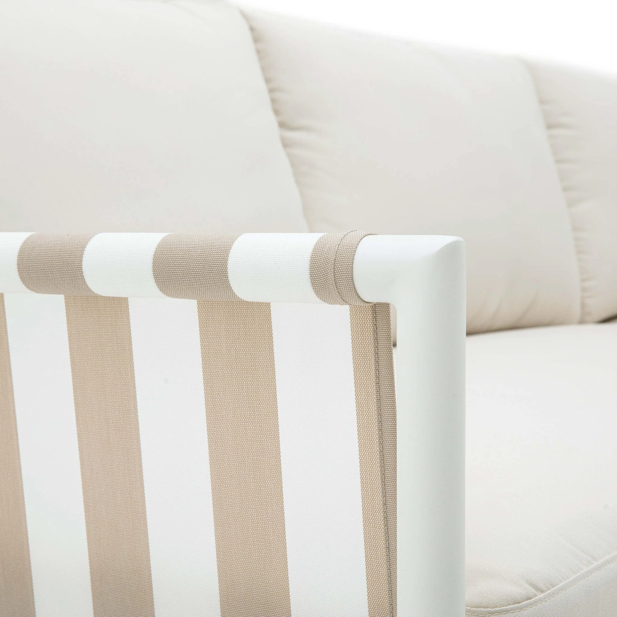 Dunes Cream Outdoor 110 inch Sofa - Image 5