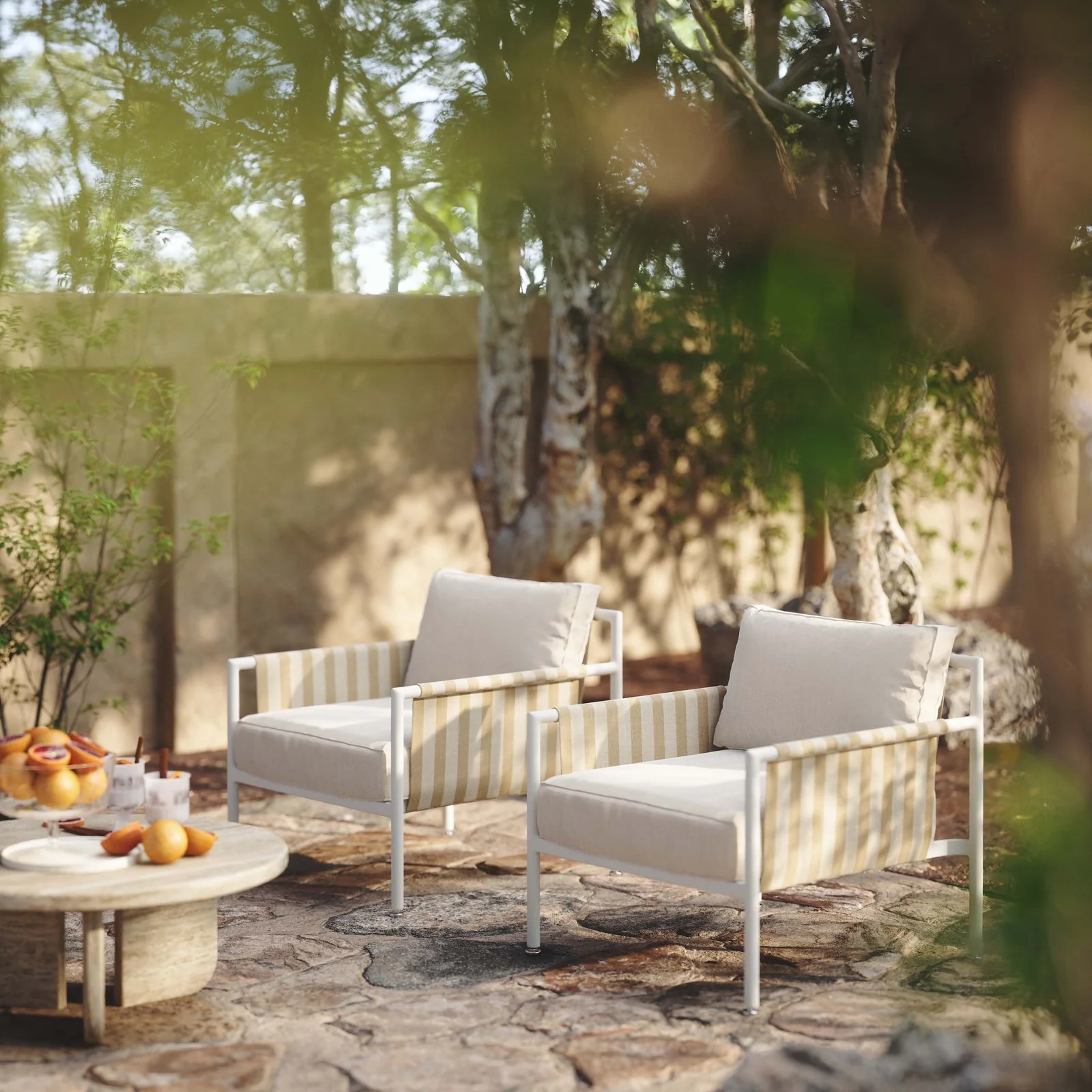 Dunes Cream Outdoor Armchair - Image 2
