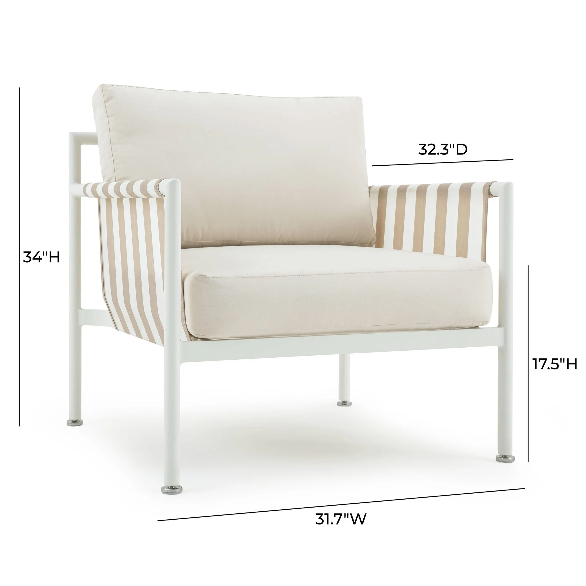 Dunes Cream Outdoor Armchair - Image 6
