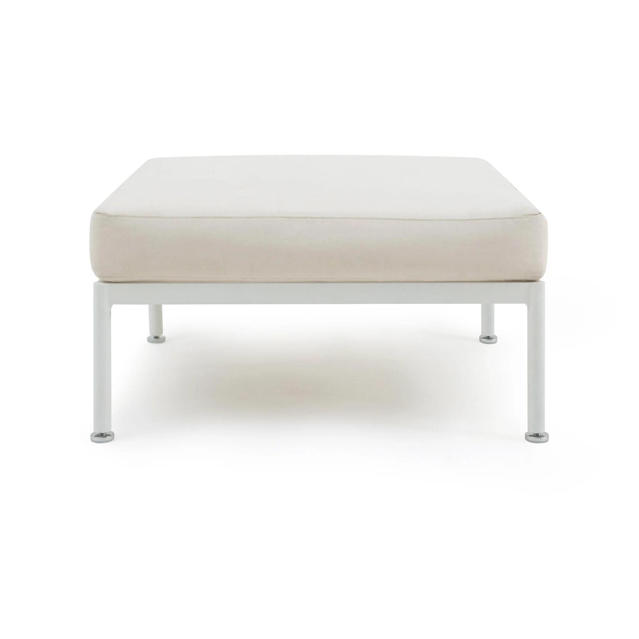 Dunes Cream Outdoor Ottoman - Image 2