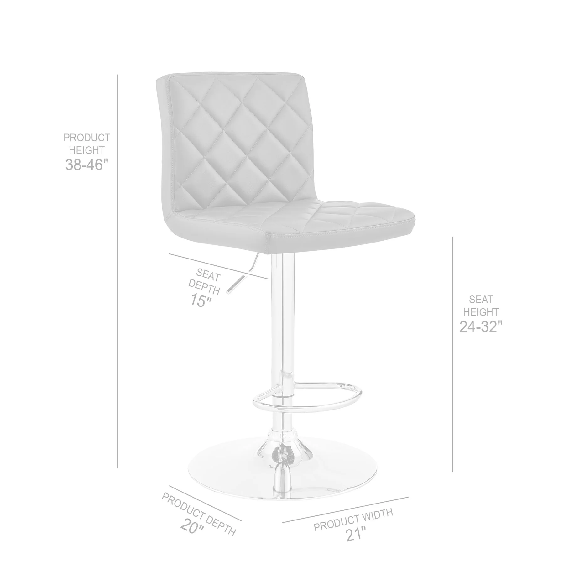Duval Adjustable Red Faux Leather Swivel Bar Stool - Image 8
