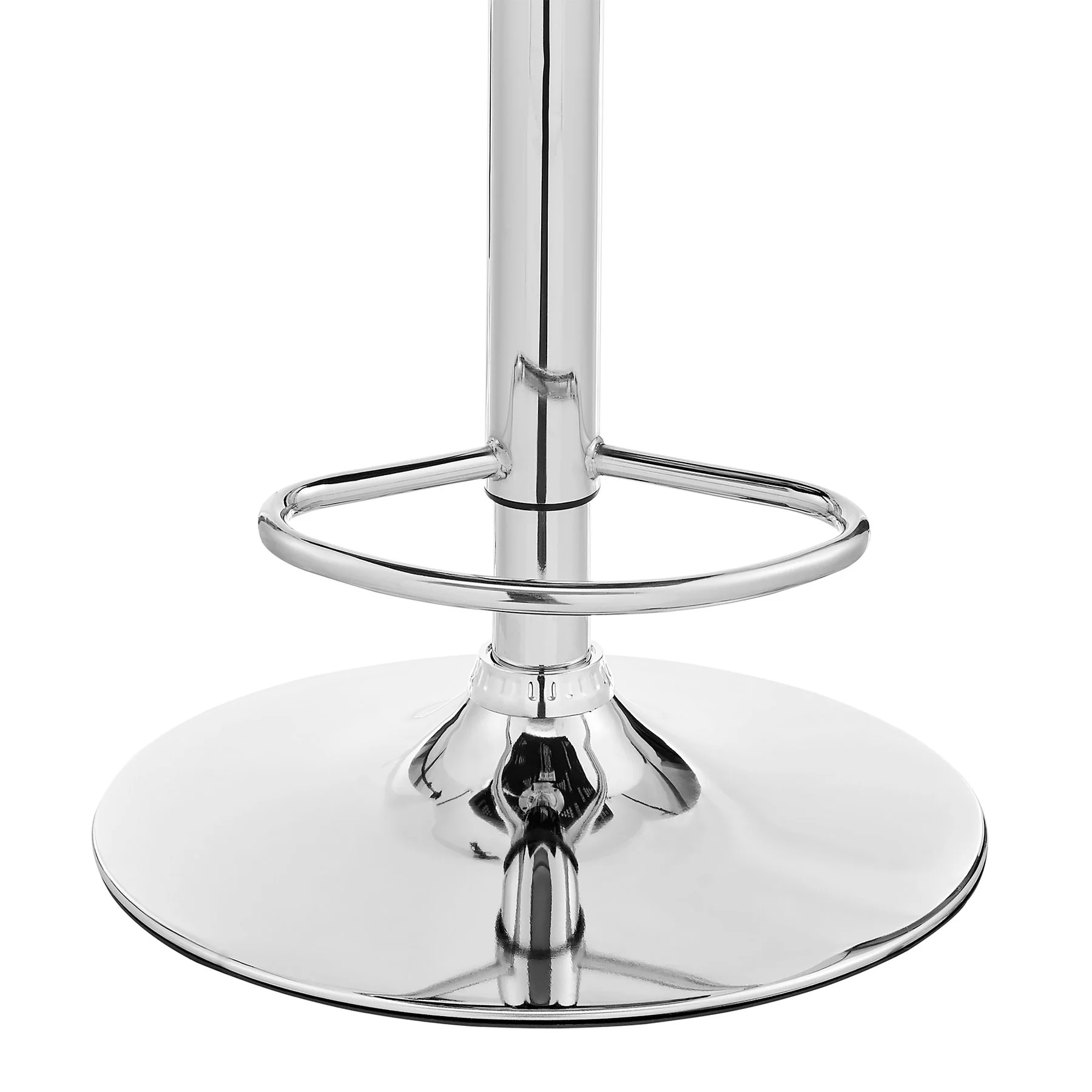 Duval Adjustable White Faux Leather Swivel Bar Stool - Image 8