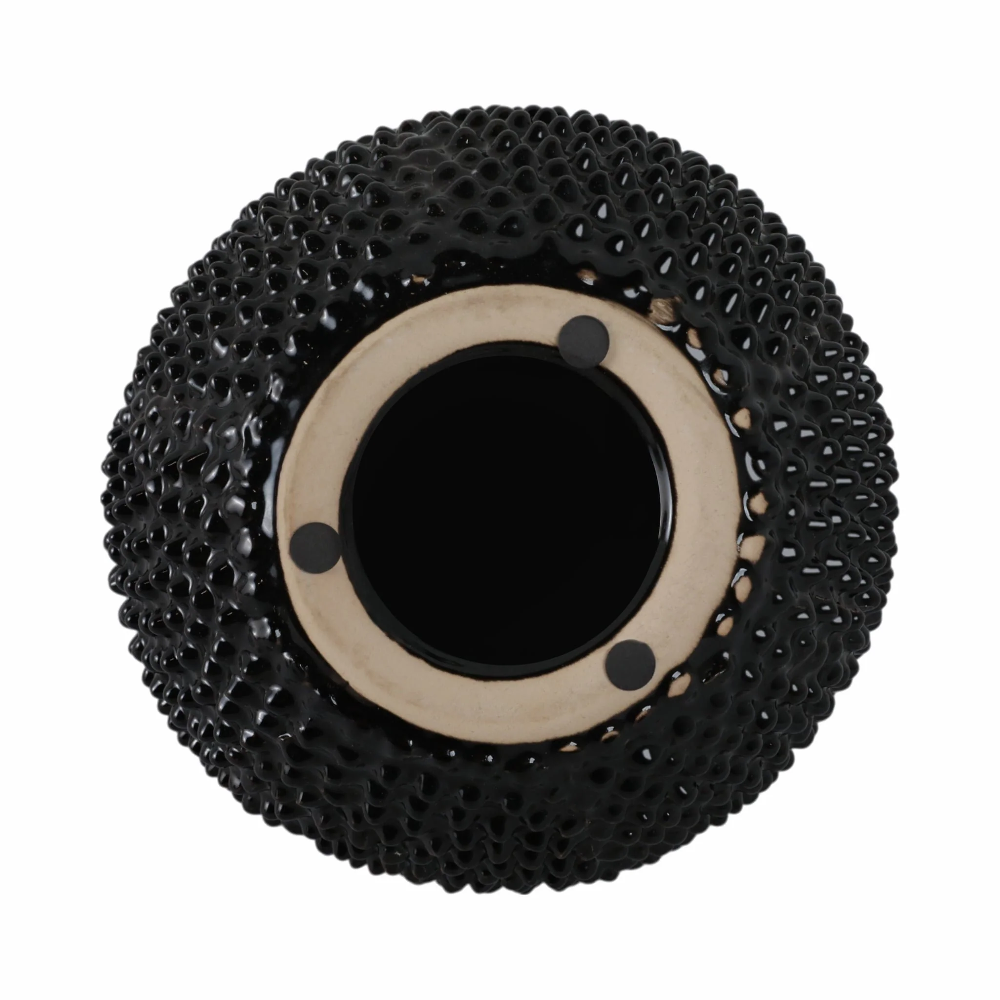 Ec, Gloss Black Spiked Ceramic Vase 8 - Image 7