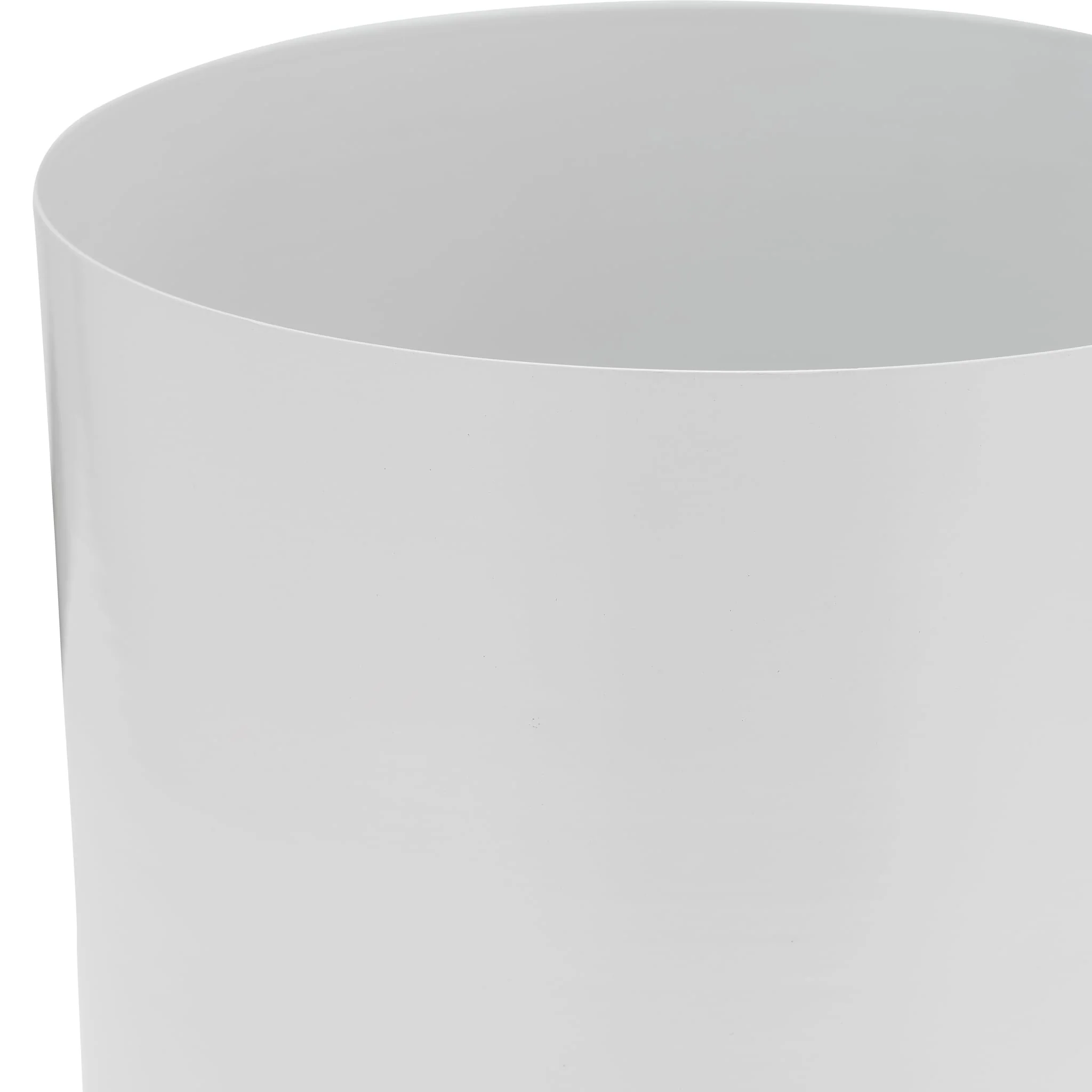 Ec Metal,6",flat Round Base Planter,white - Image 2