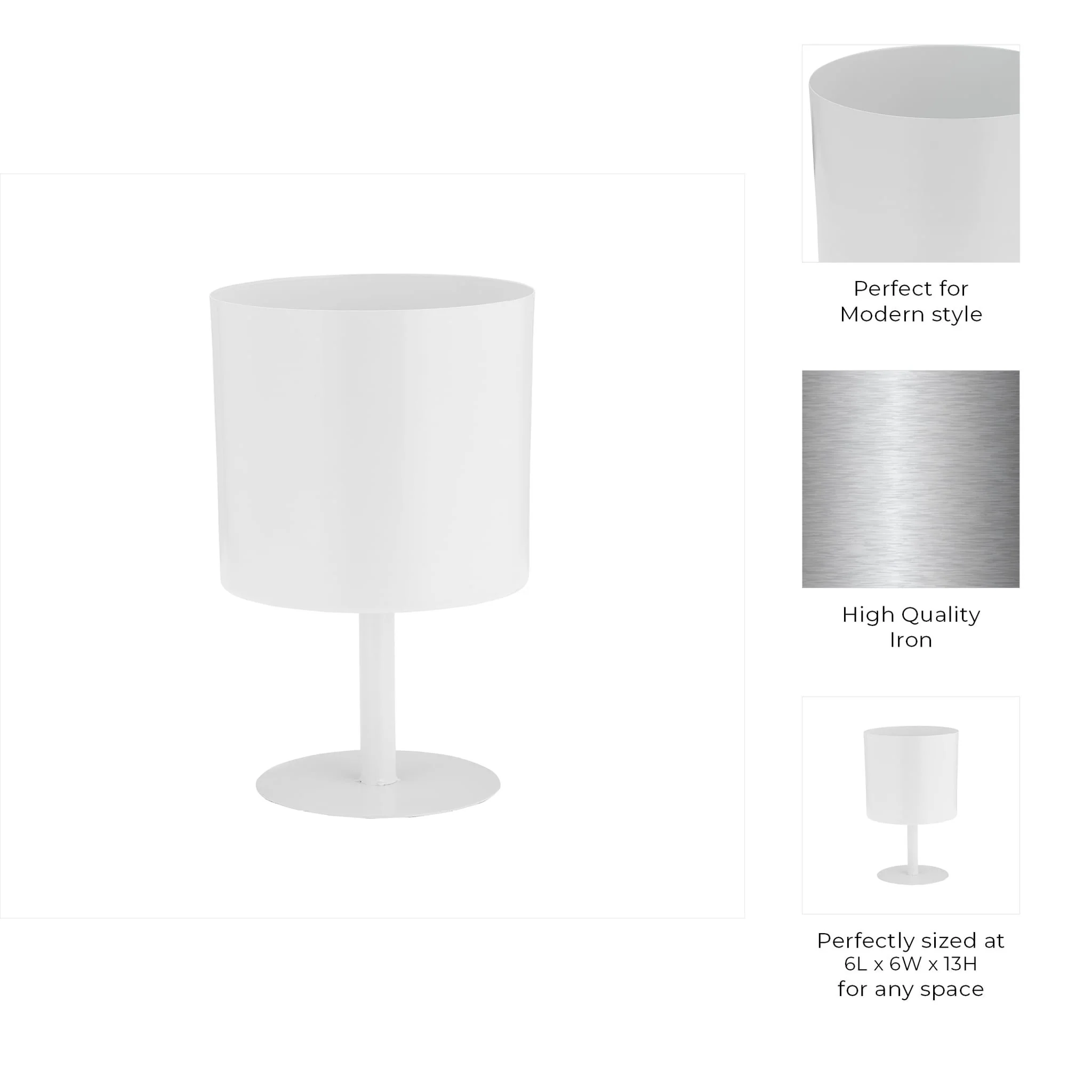 Ec Metal,6",flat Round Base Planter,white - Image 7