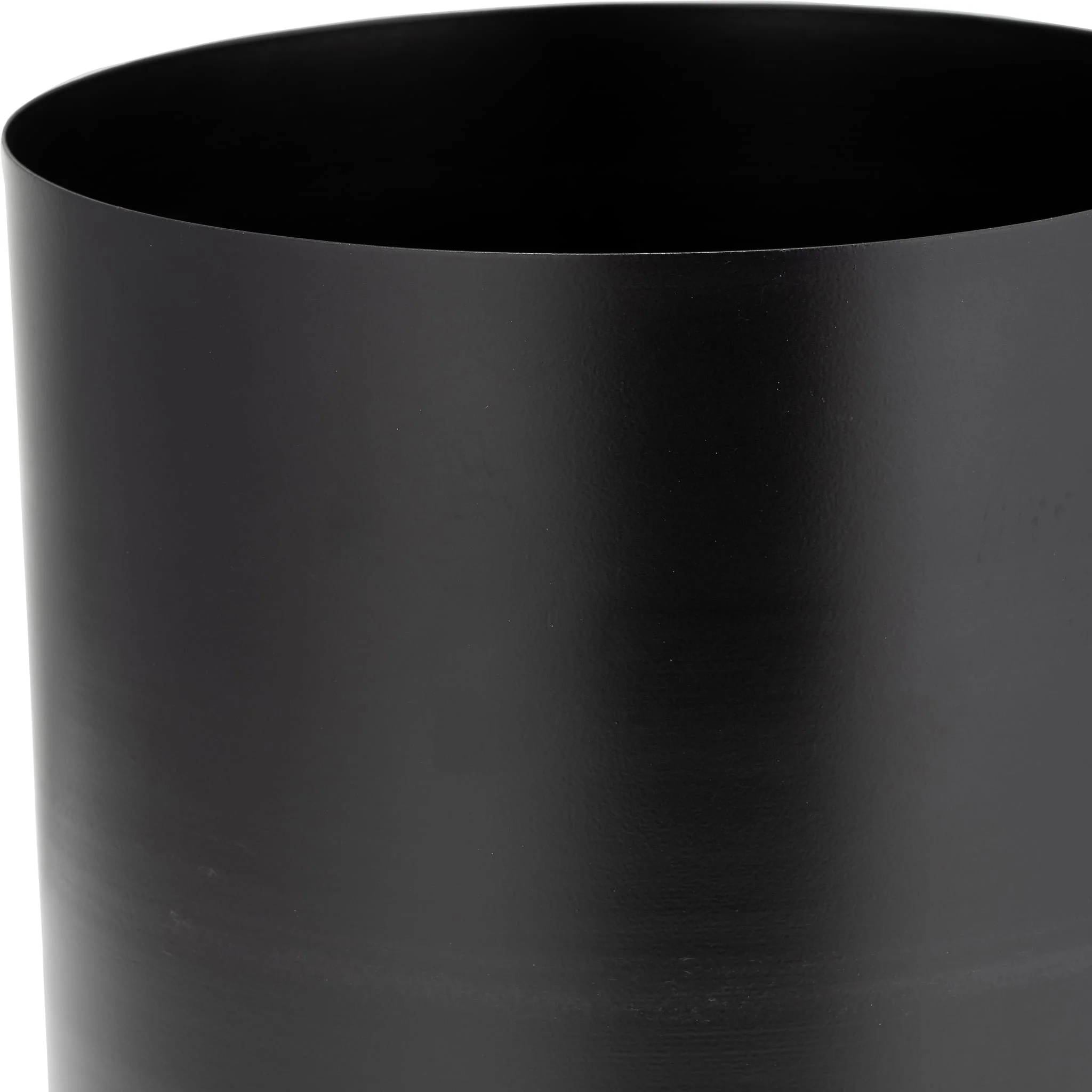 Ec Metal,8",flat Round Base Planter,black - Image 2
