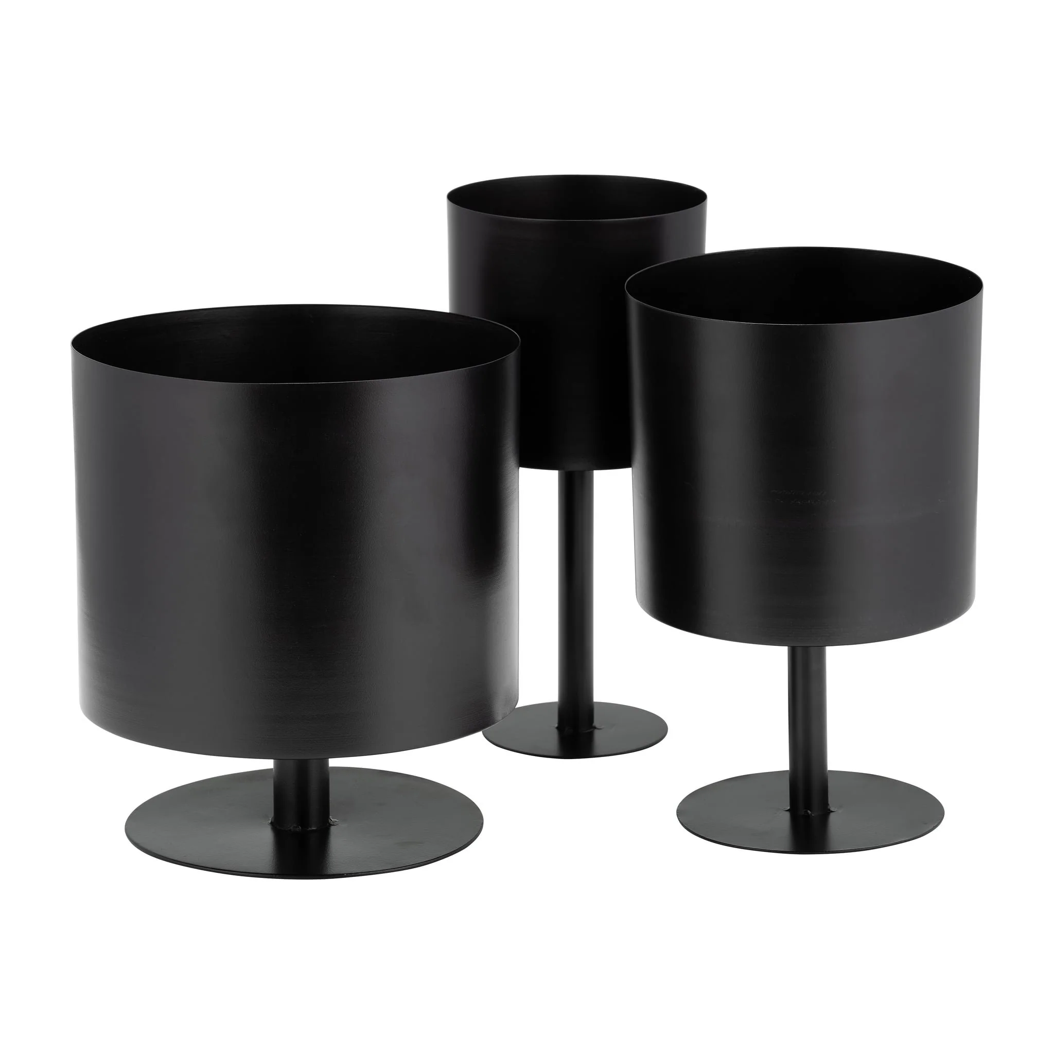 Ec Metal,8",flat Round Base Planter,black - Image 5