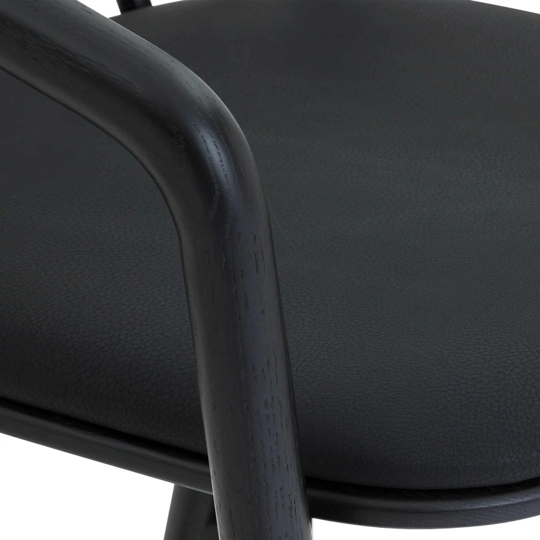 Echo Black Oak Wood and Faux Leather Counter Stool - Image 10