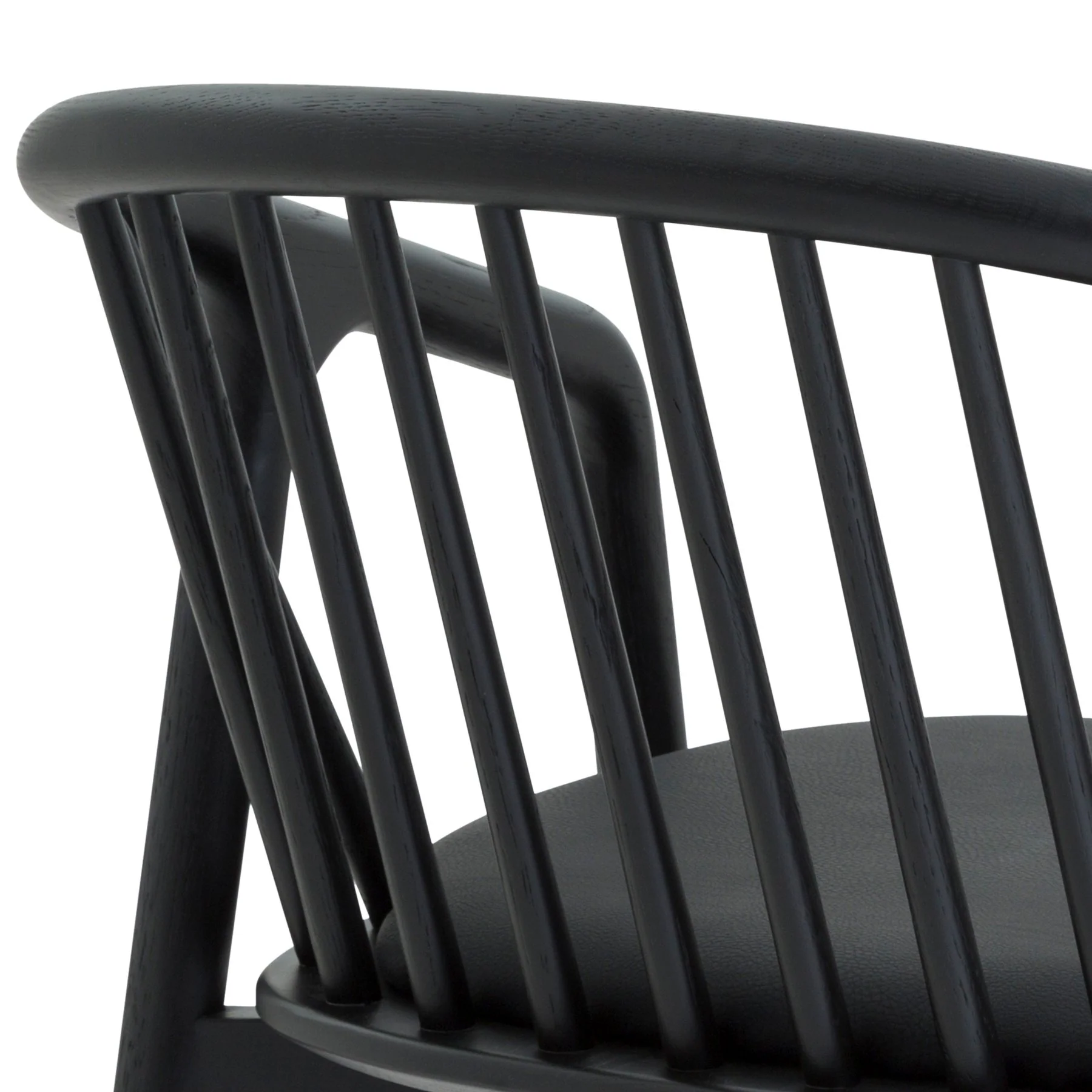 Echo Black Oak Wood and Faux Leather Counter Stool - Image 9