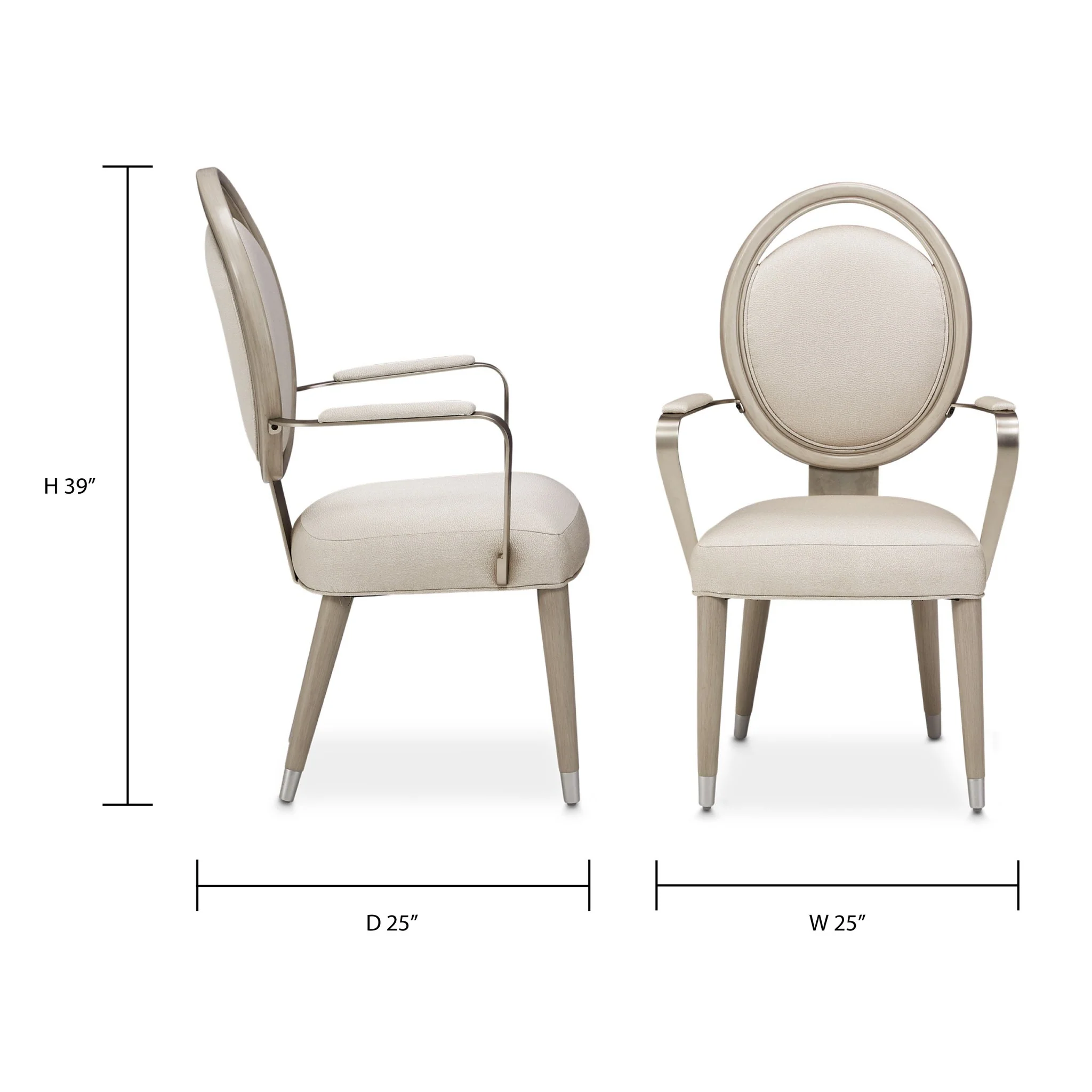 Eclipse Dining Arm Chair - Moonlight Gray - Image 15