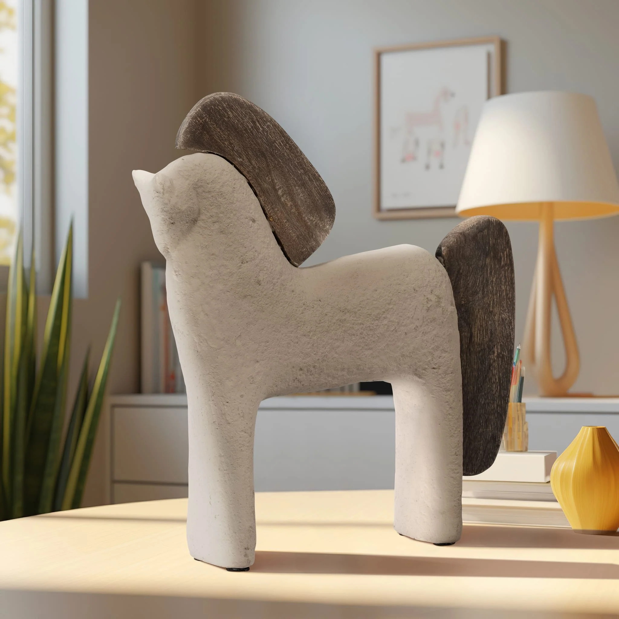 Ecomix, 12" Horse Deco, Ivory - Image 11