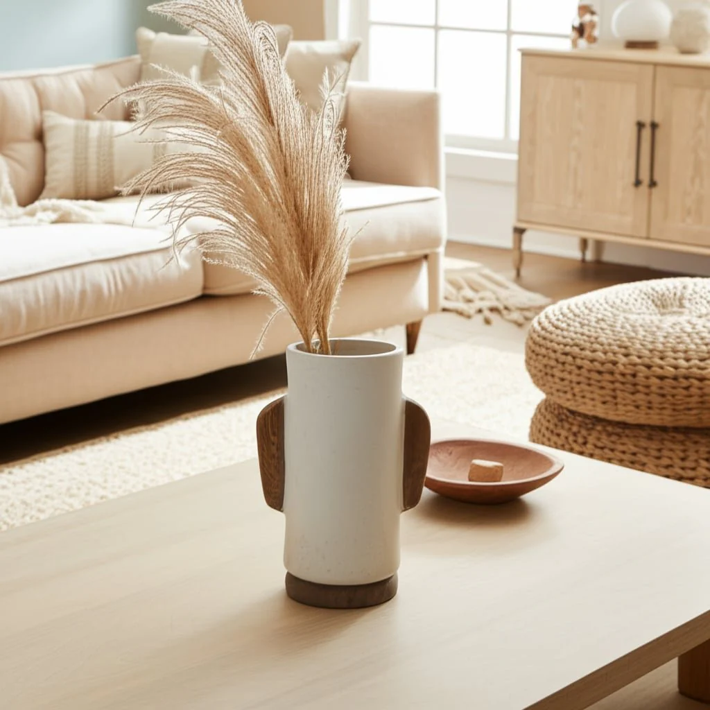 Ecomix, 13" Organic Vase, Ivory - Image 12