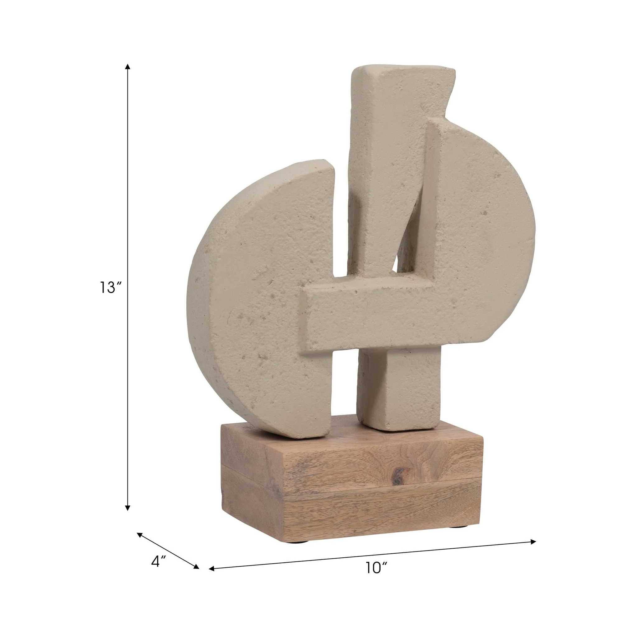 Ecomix, 13" Table Sculpture, Ivory - Image 9