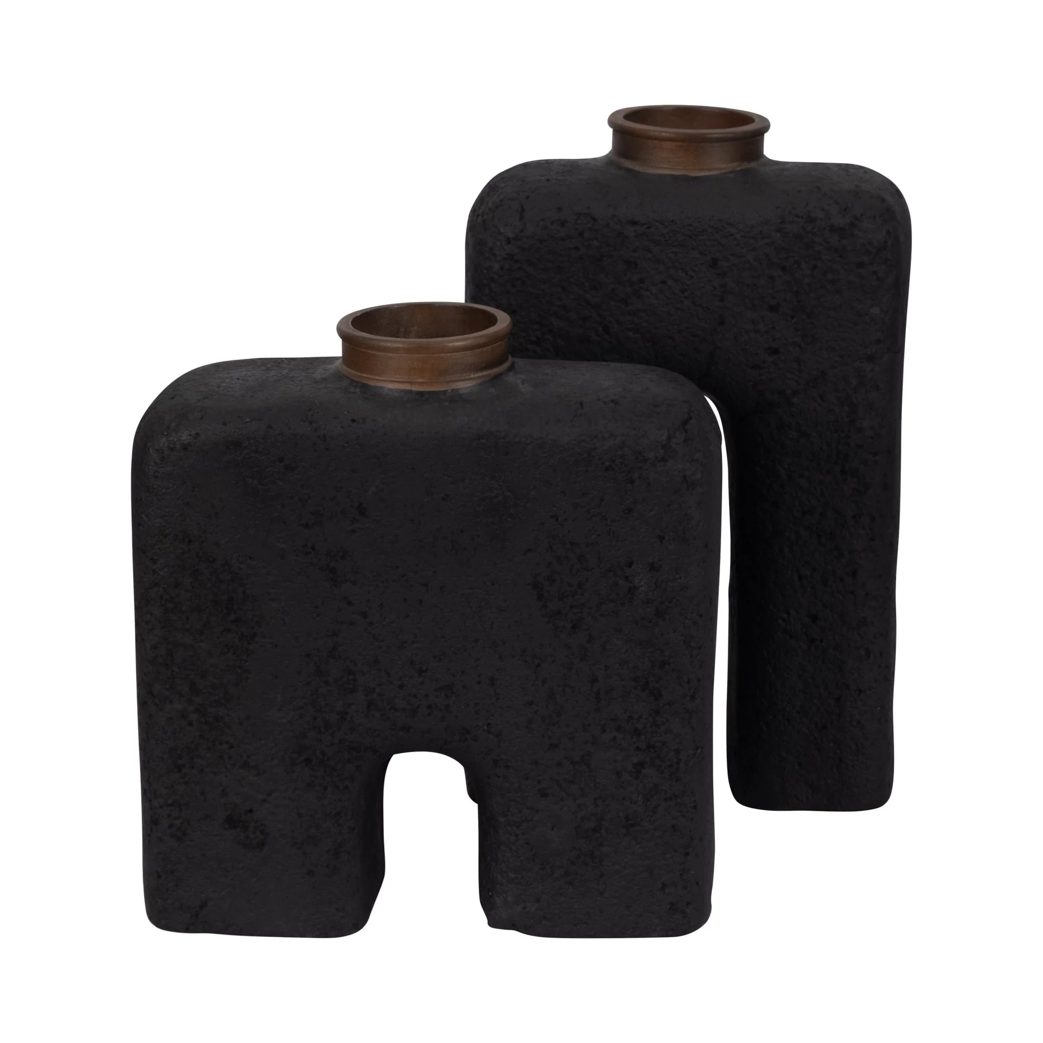 Ecomix, 13"h Abstract Vase, Black - Image 8