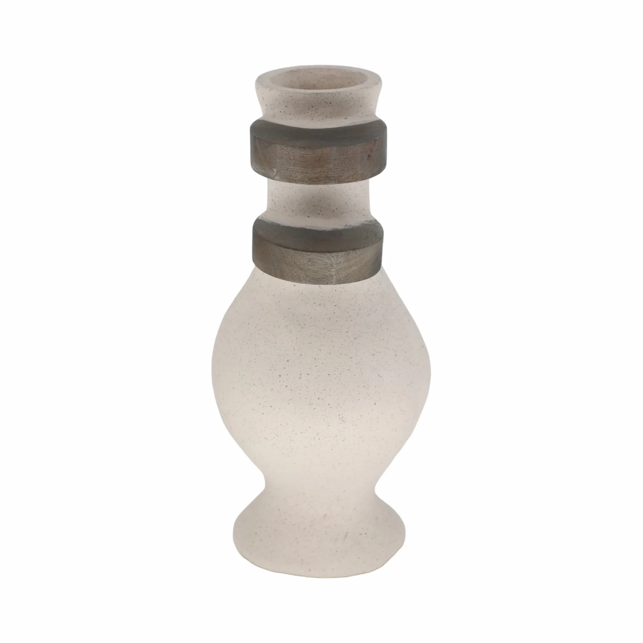 Ecomix, 15" Abstract Vase, Ivory - Image 2