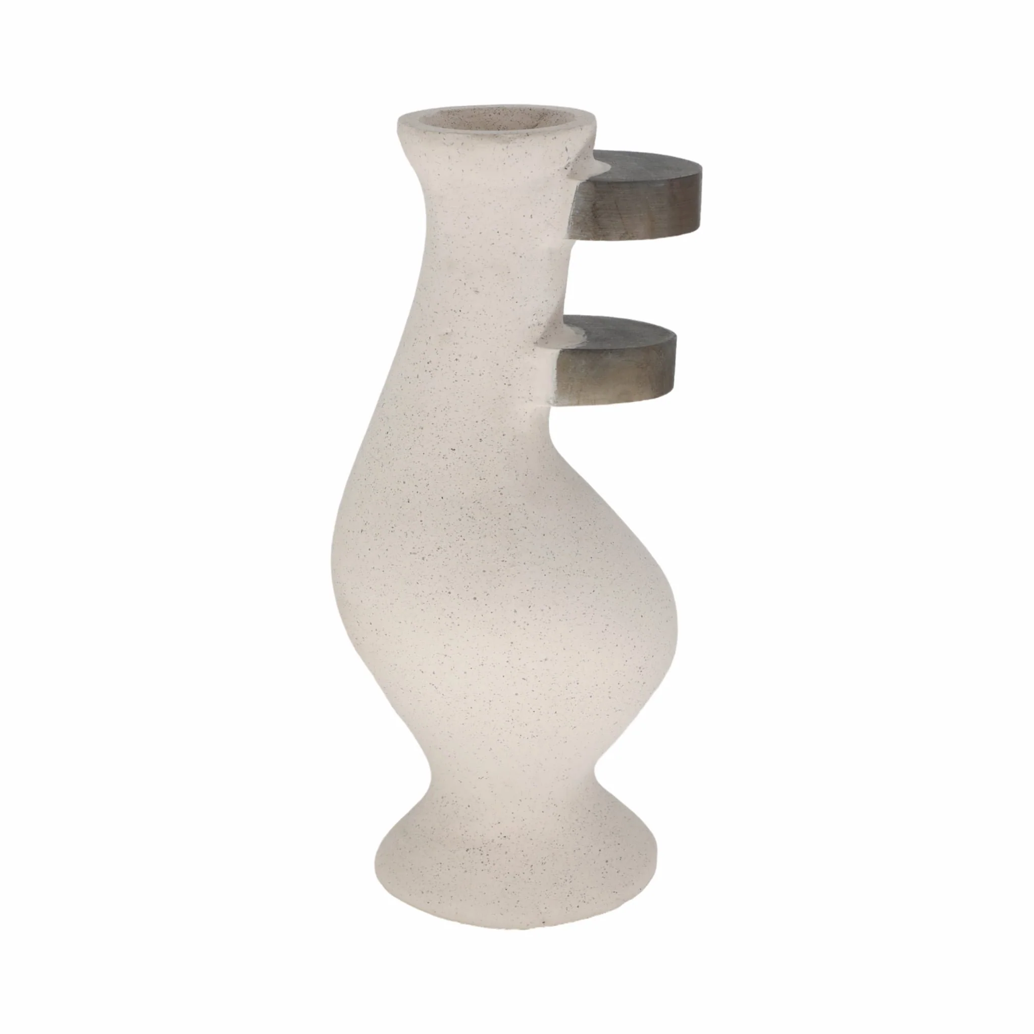 Ecomix, 15" Abstract Vase, Ivory - Image 5
