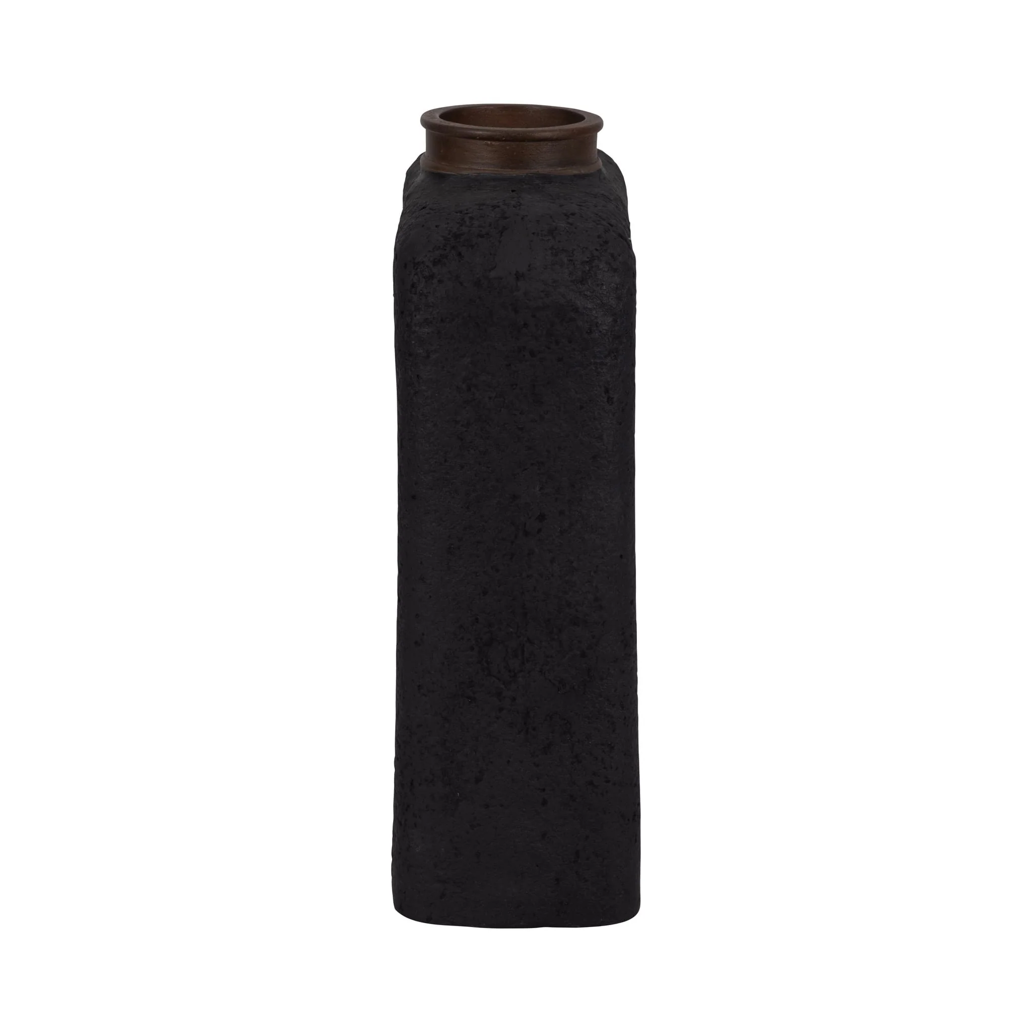 Ecomix, 15"h Abstract Vase, Black - Image 4