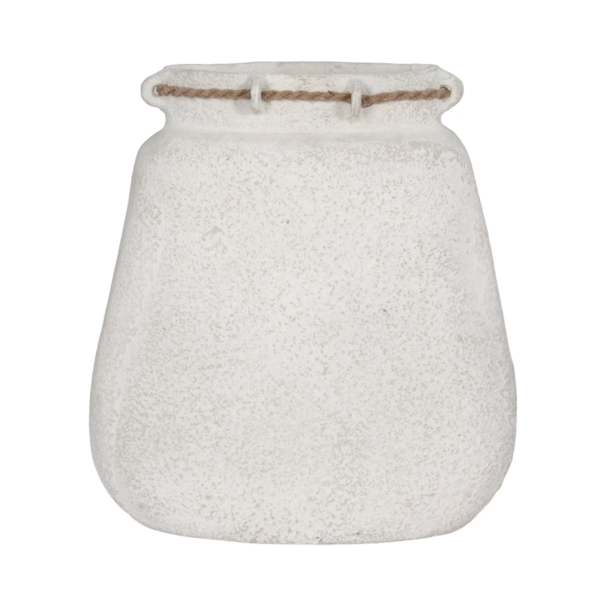 Ecomix, 16"h Vase W/ Jute Detail, White - Image 5