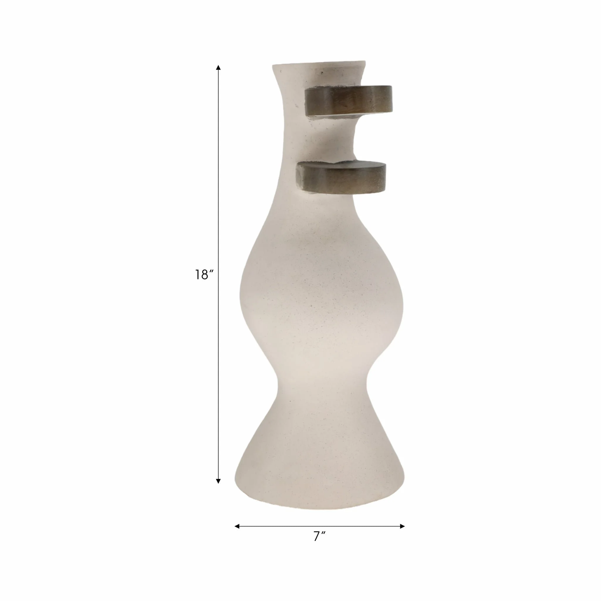 Ecomix, 18" Abstract Vase, Ivory - Image 9