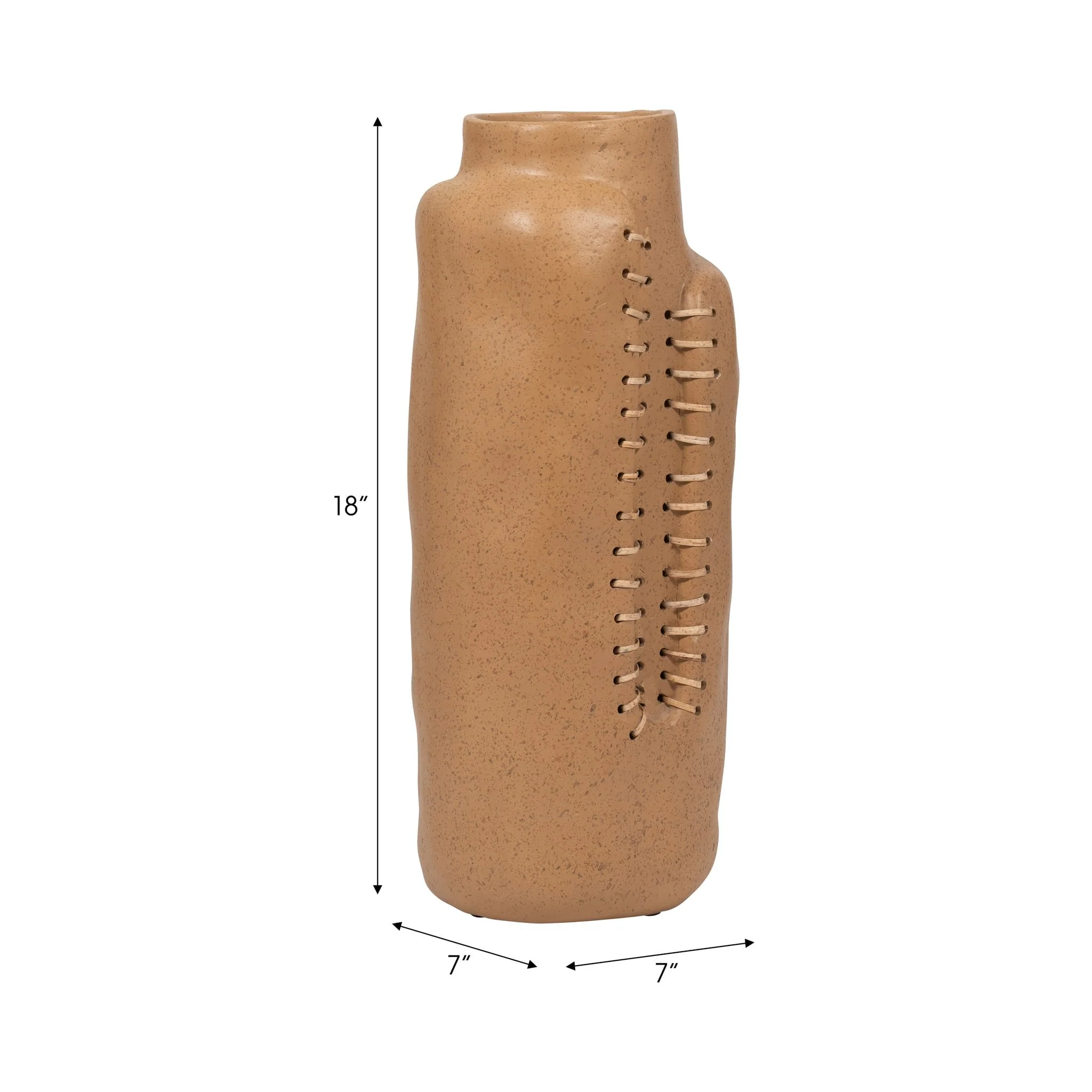 Ecomix, 18" Stitched Up Vase, Terracotta - Image 9