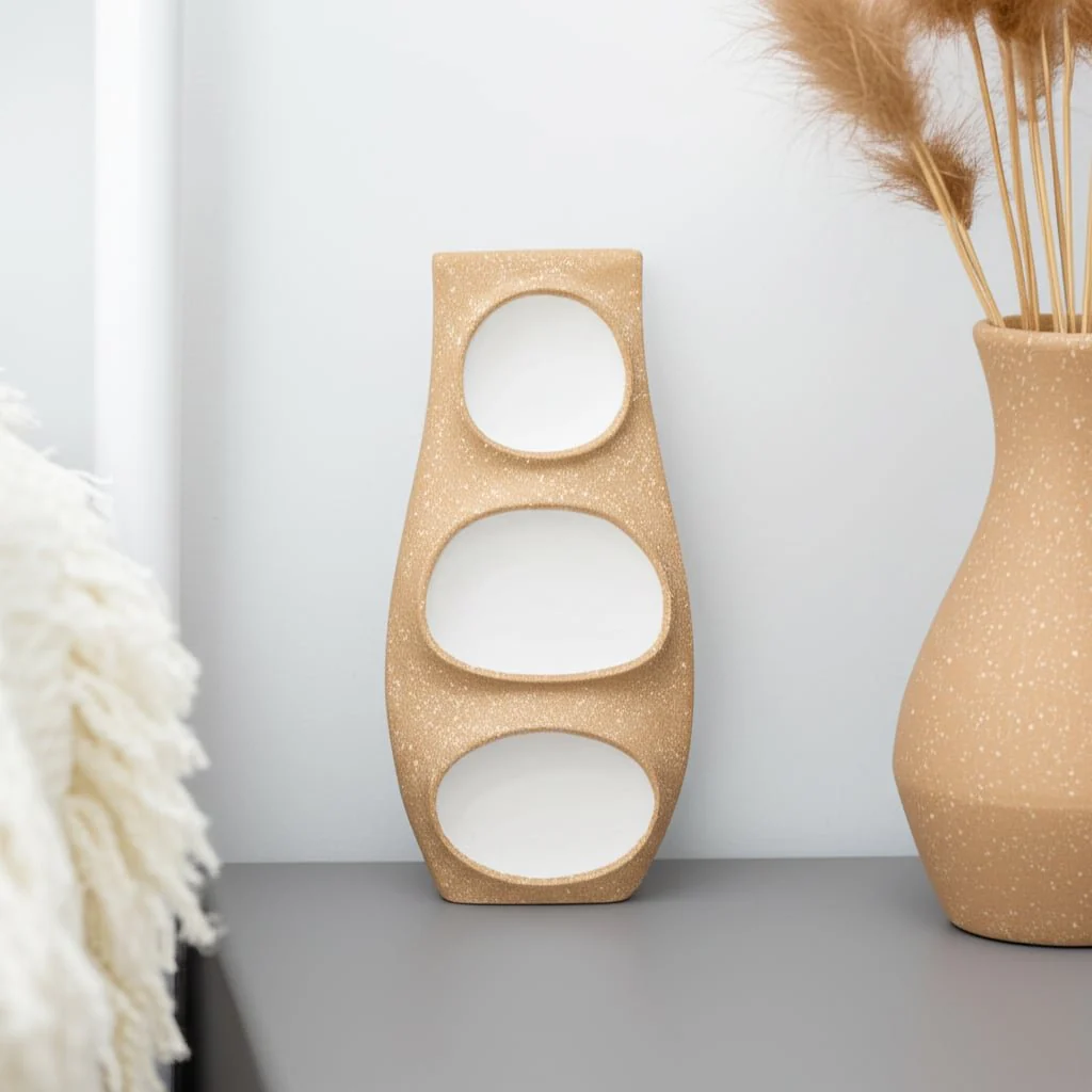 Ecomix, 19" Big Polka Dot Vase, Ivory - Image 11