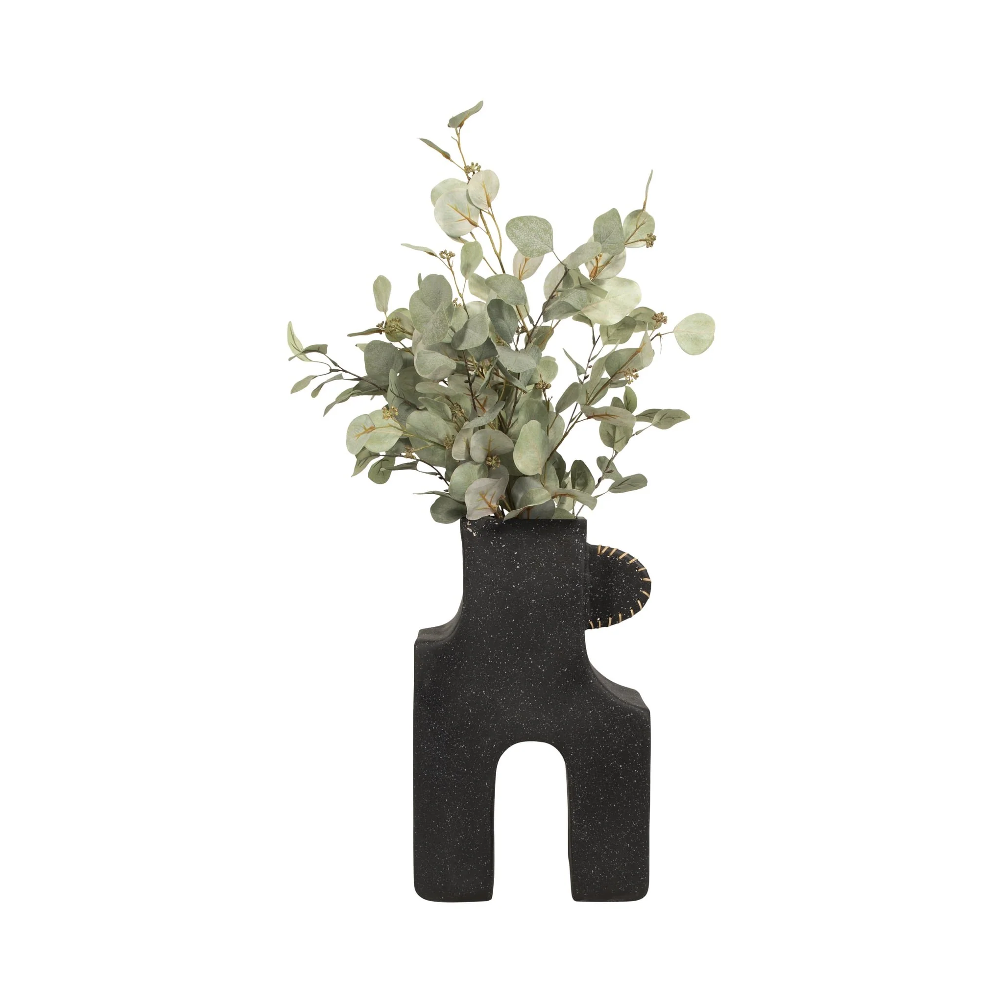 Ecomix, 19"h Abstract Vase, Black - Image 2