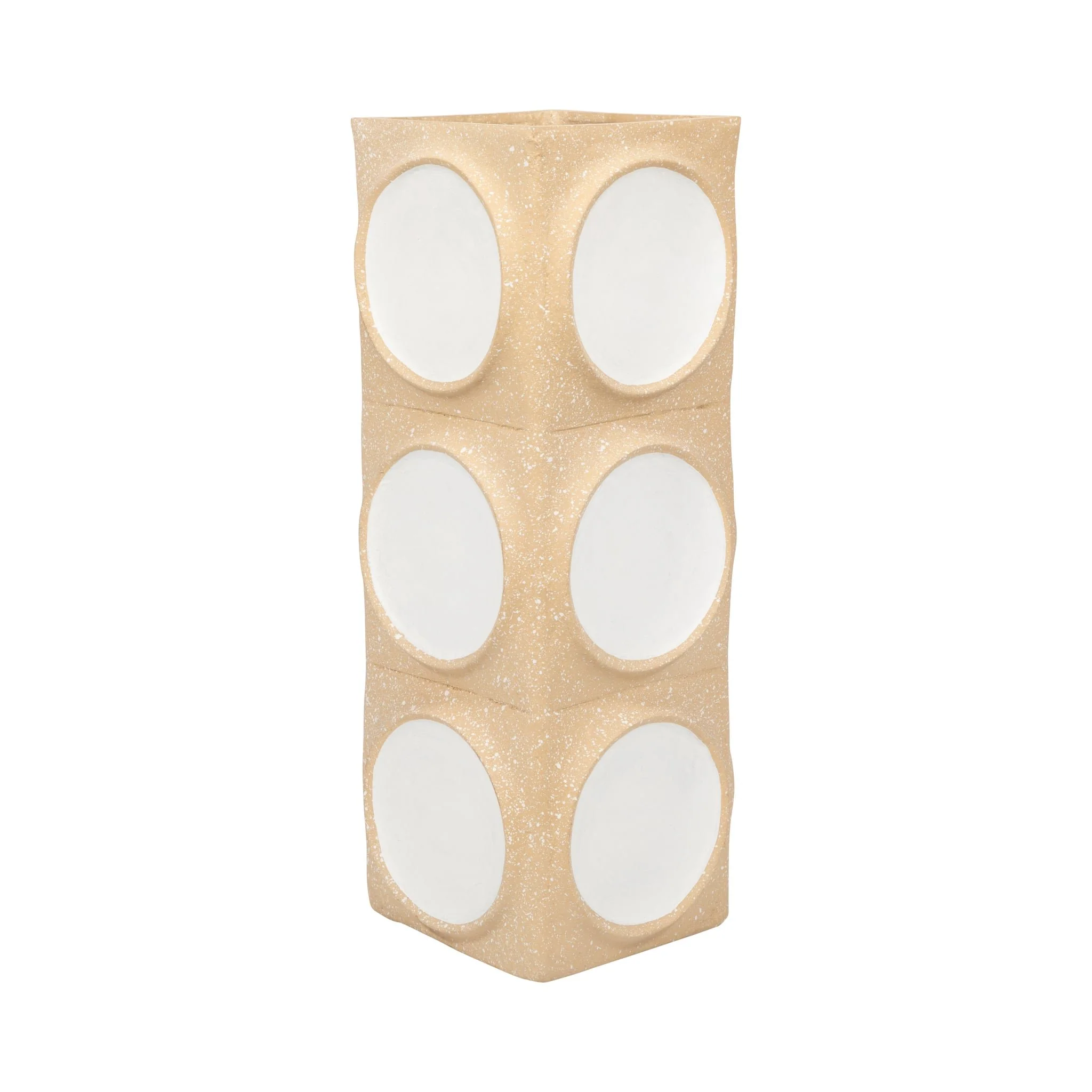Ecomix, 21" Big Polka Dot Vase, Ivory - Image 4