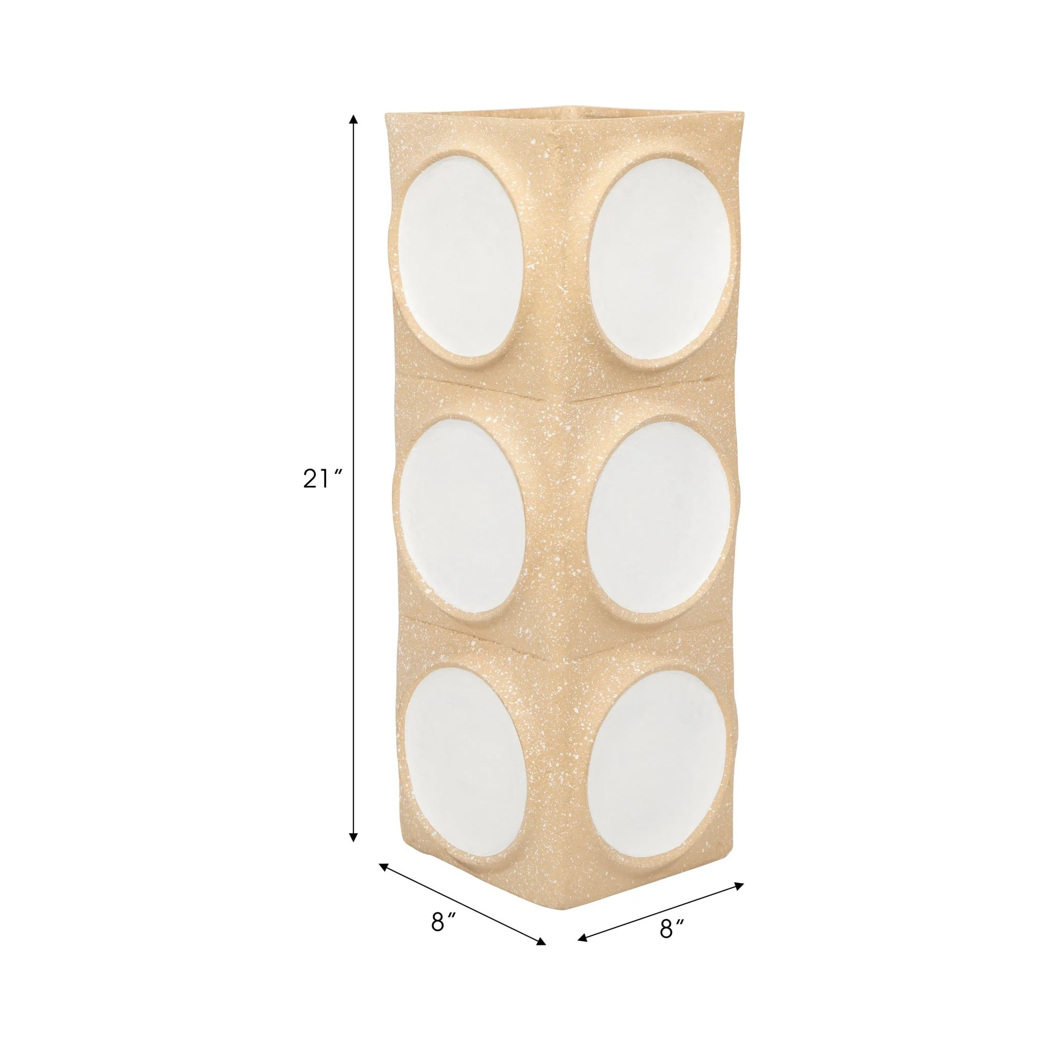 Ecomix, 21" Big Polka Dot Vase, Ivory - Image 8