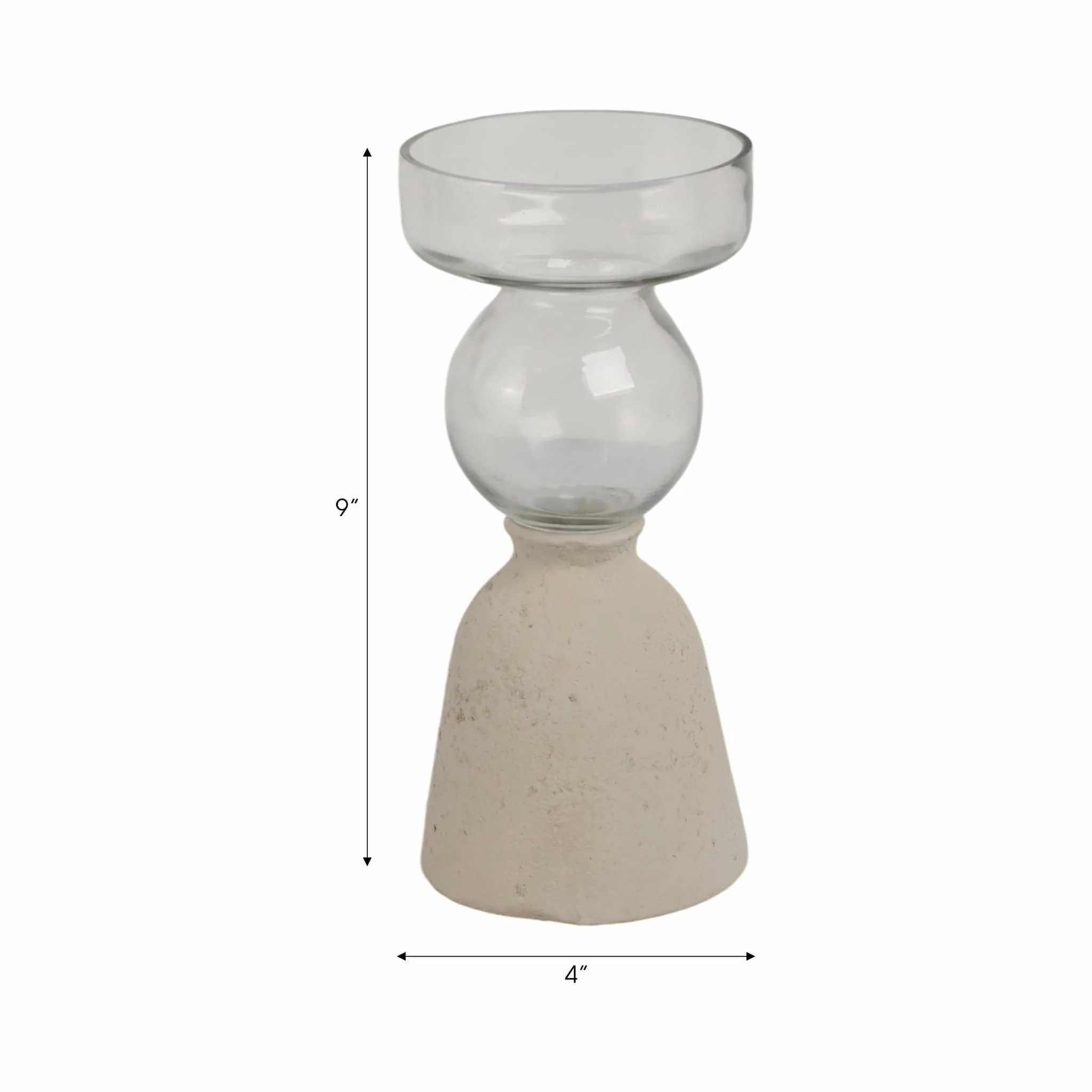 Ecomix/glass, 9" Vase, Ivory - Image 8