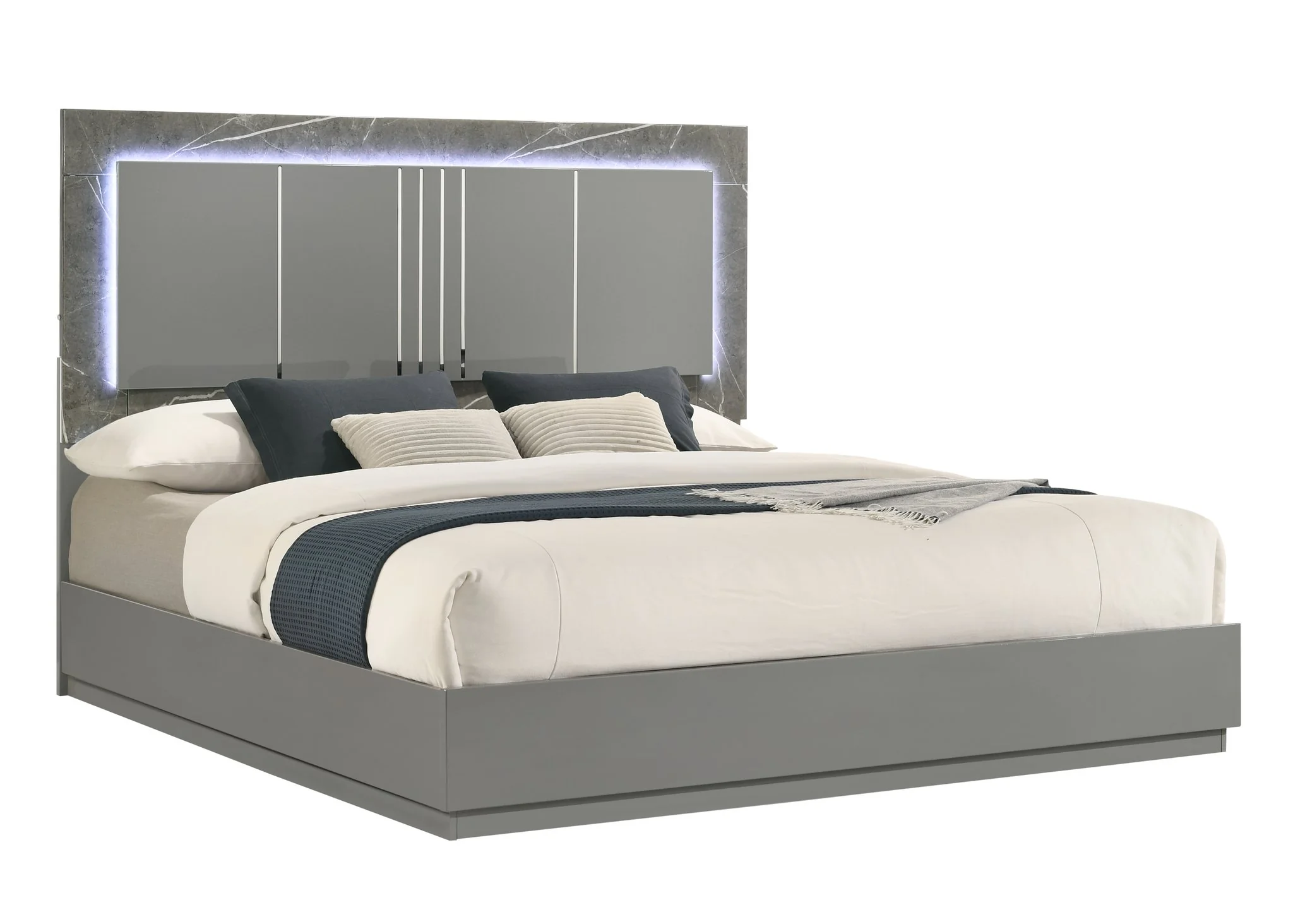 Elara King 5PC Bedroom Set Gray - Image 2