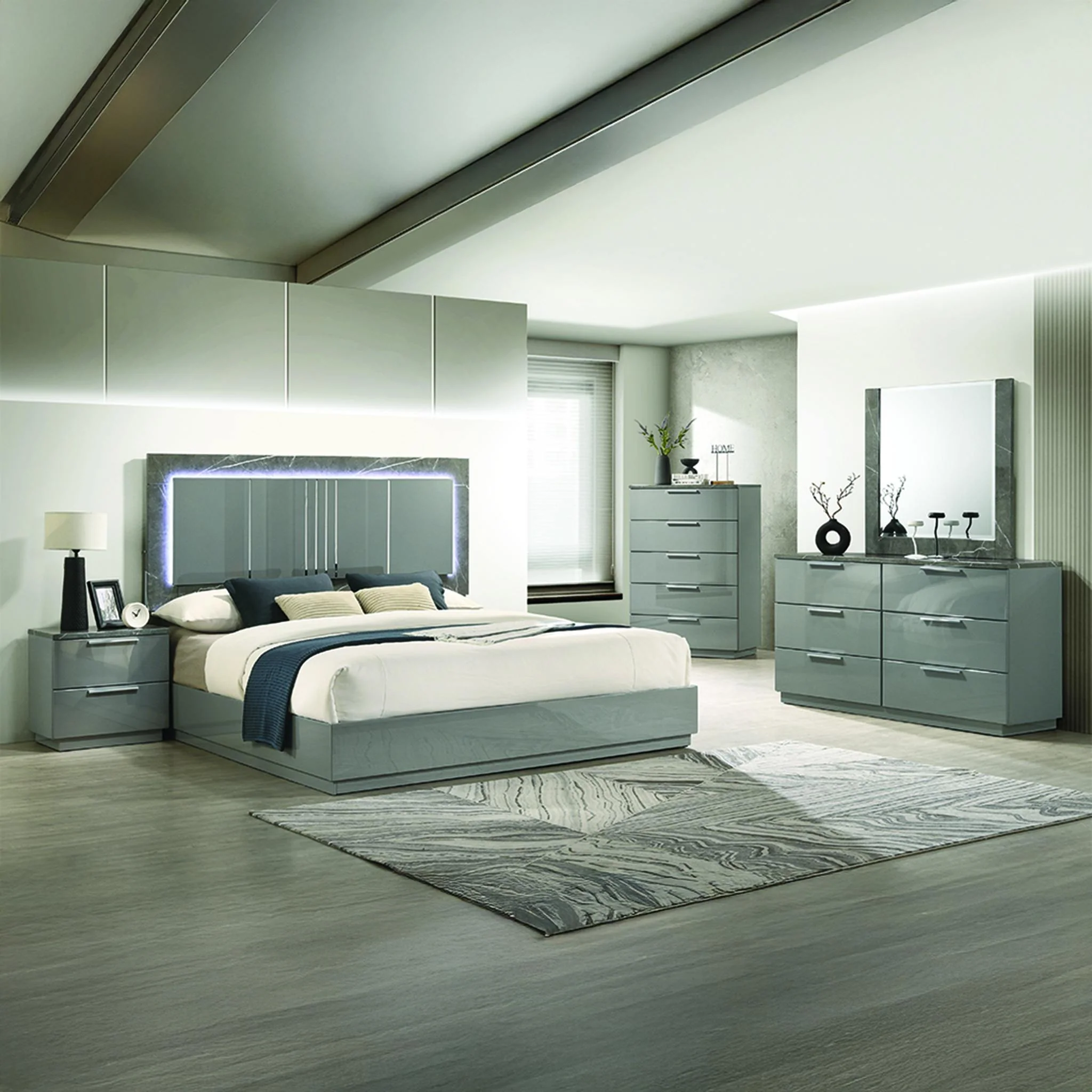 Elara King 5PC Bedroom Set Gray - Image 25