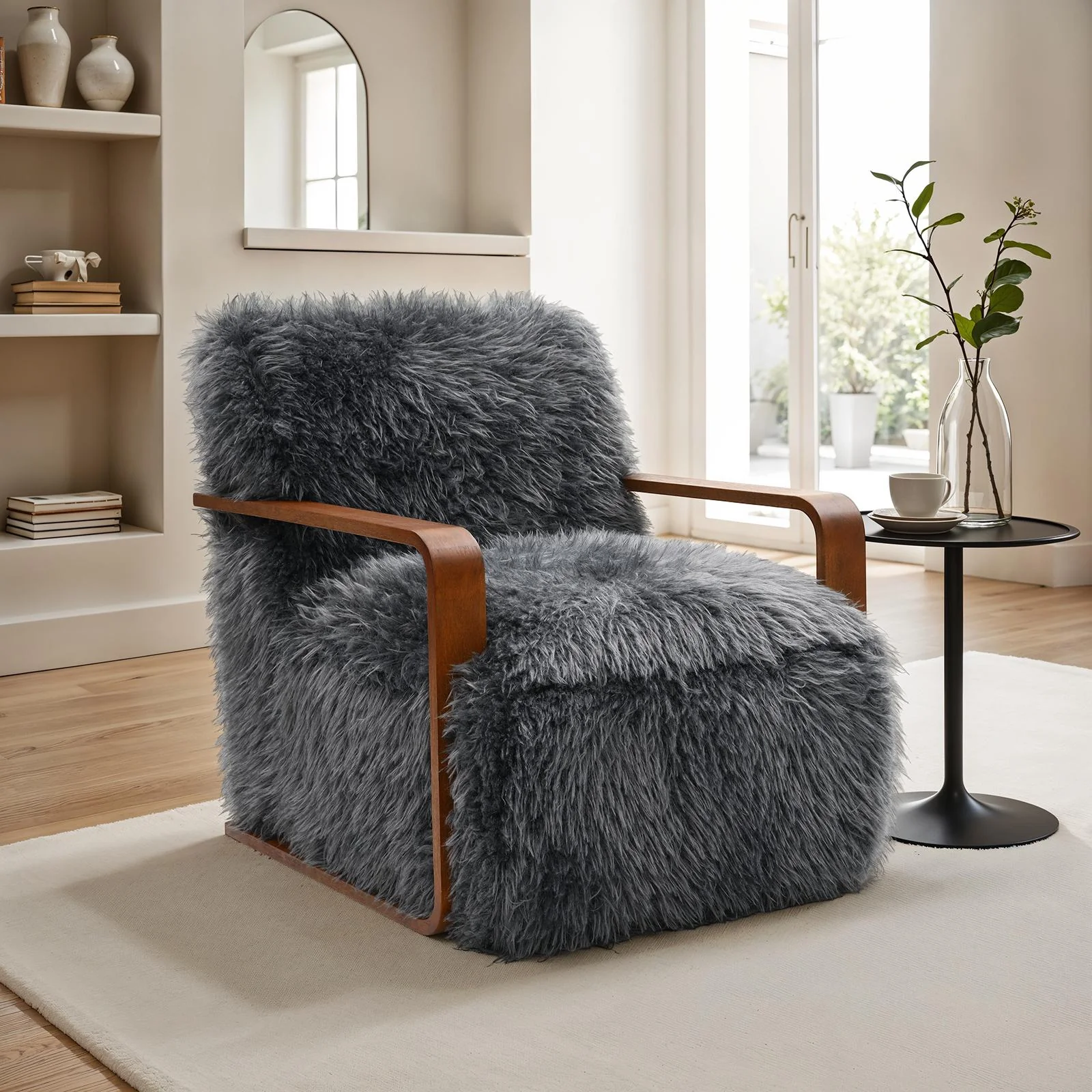 Elardo Accent Chair, Charcoal Gray - Image 2