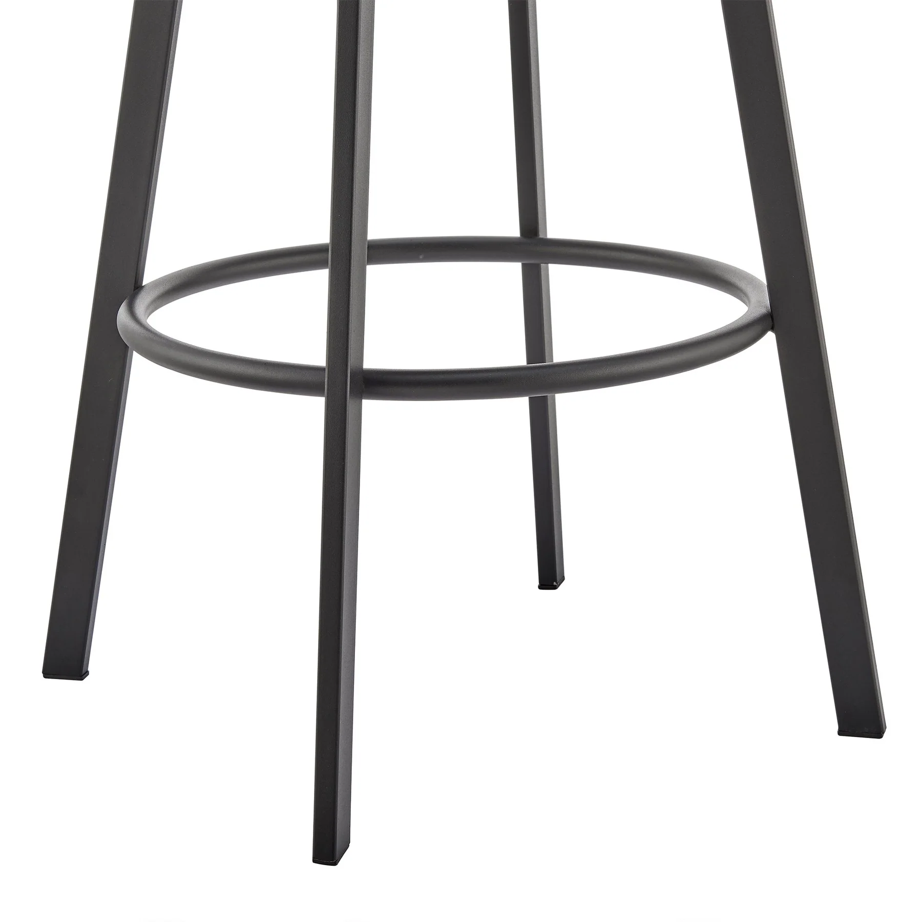 Eleanor Swivel Counter Stool in Black Metal with Black Faux Leather - Image 8
