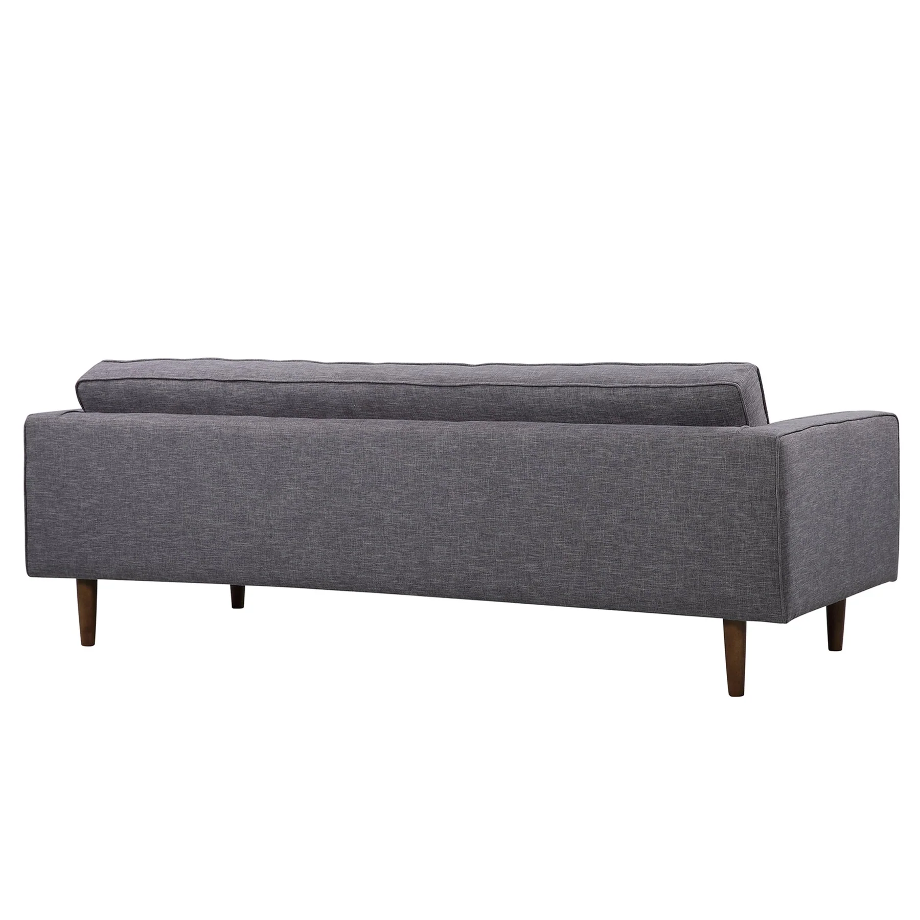 Element Mid-Century Modern Sofa in Dark Gray Linen and Walnut Legs - Image 3