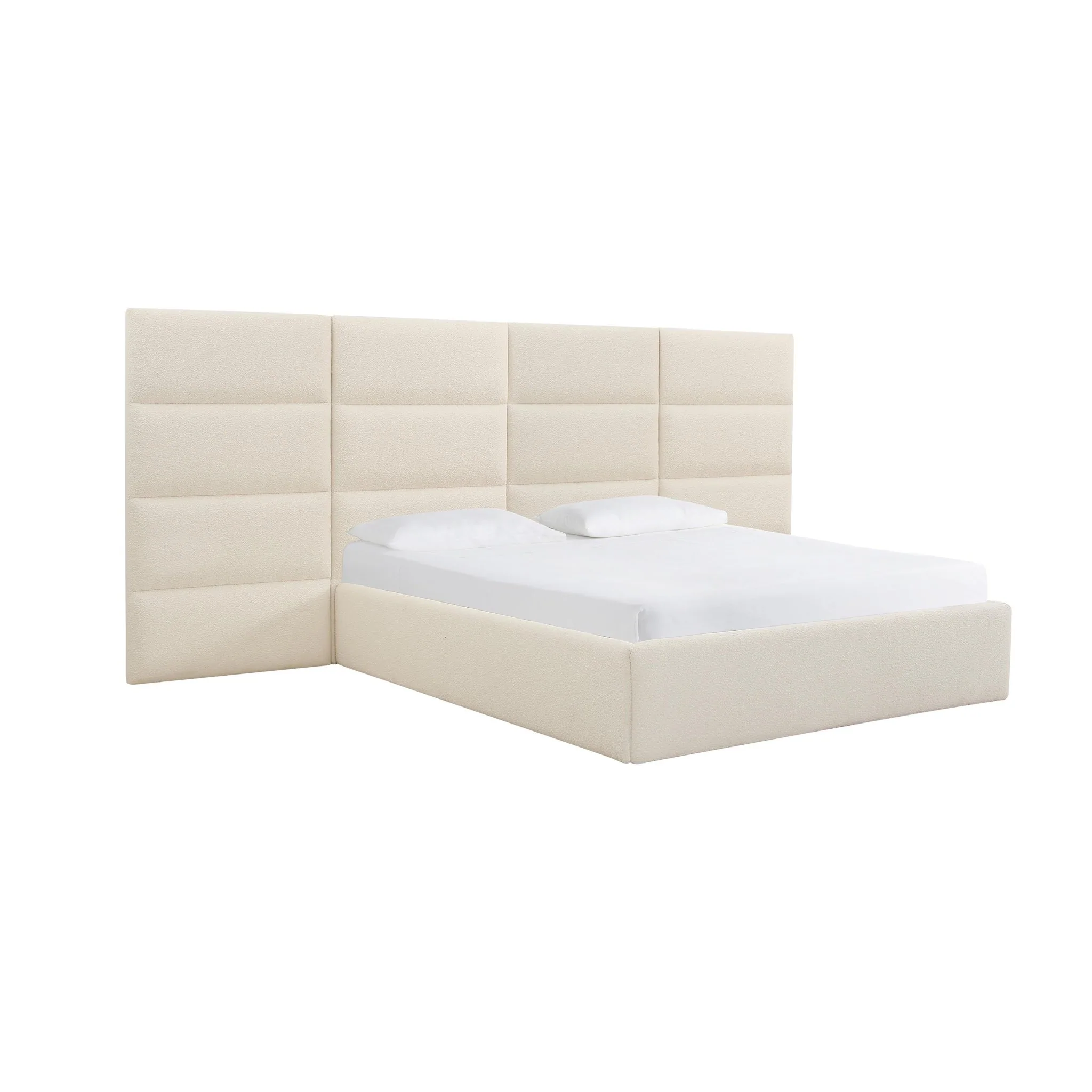 Eliana Cream Boucle Queen Wings (Set of 2) - Image 3