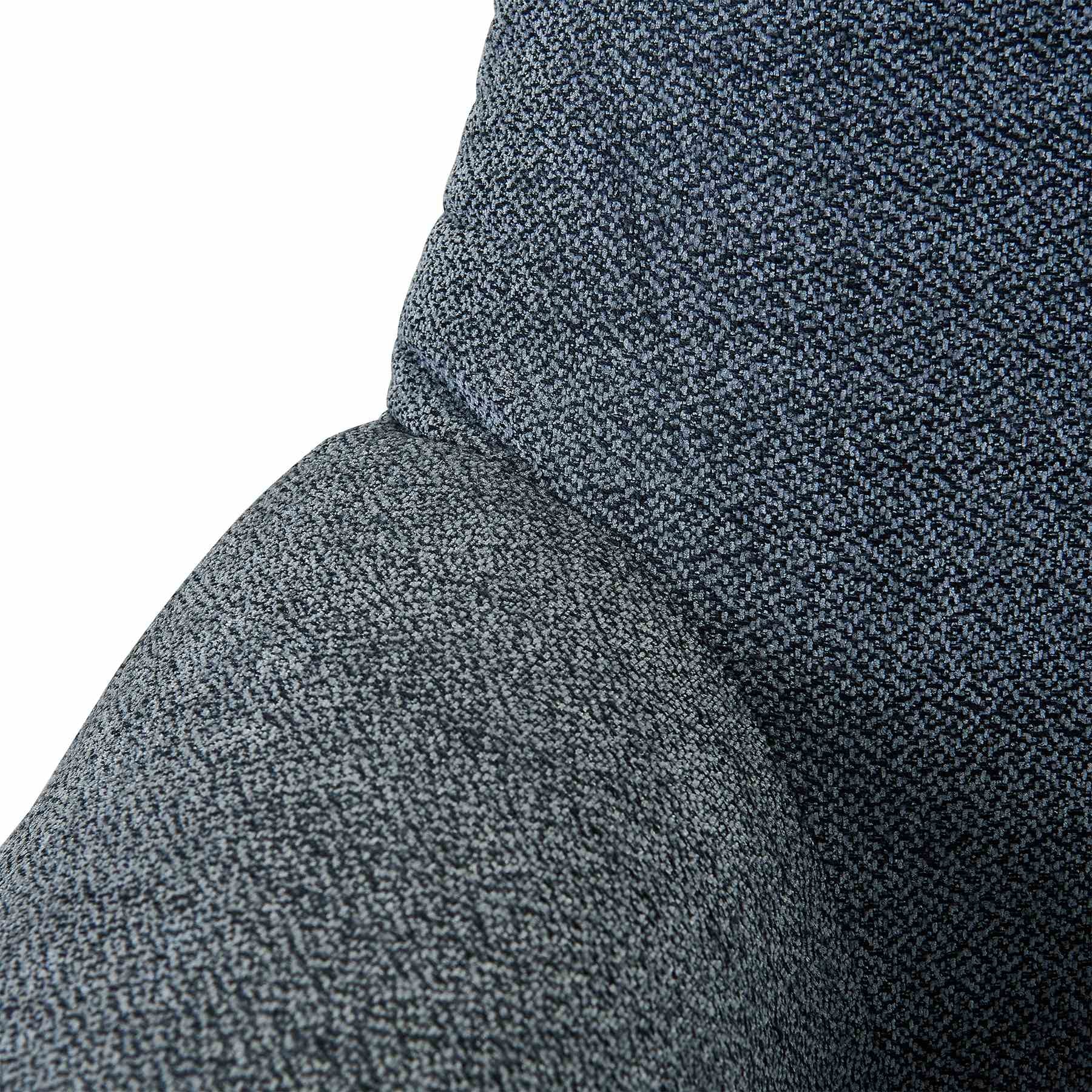 Elie Contemporary Accent Chair in Black Metal Finish and Pewter Fabric - Image 5