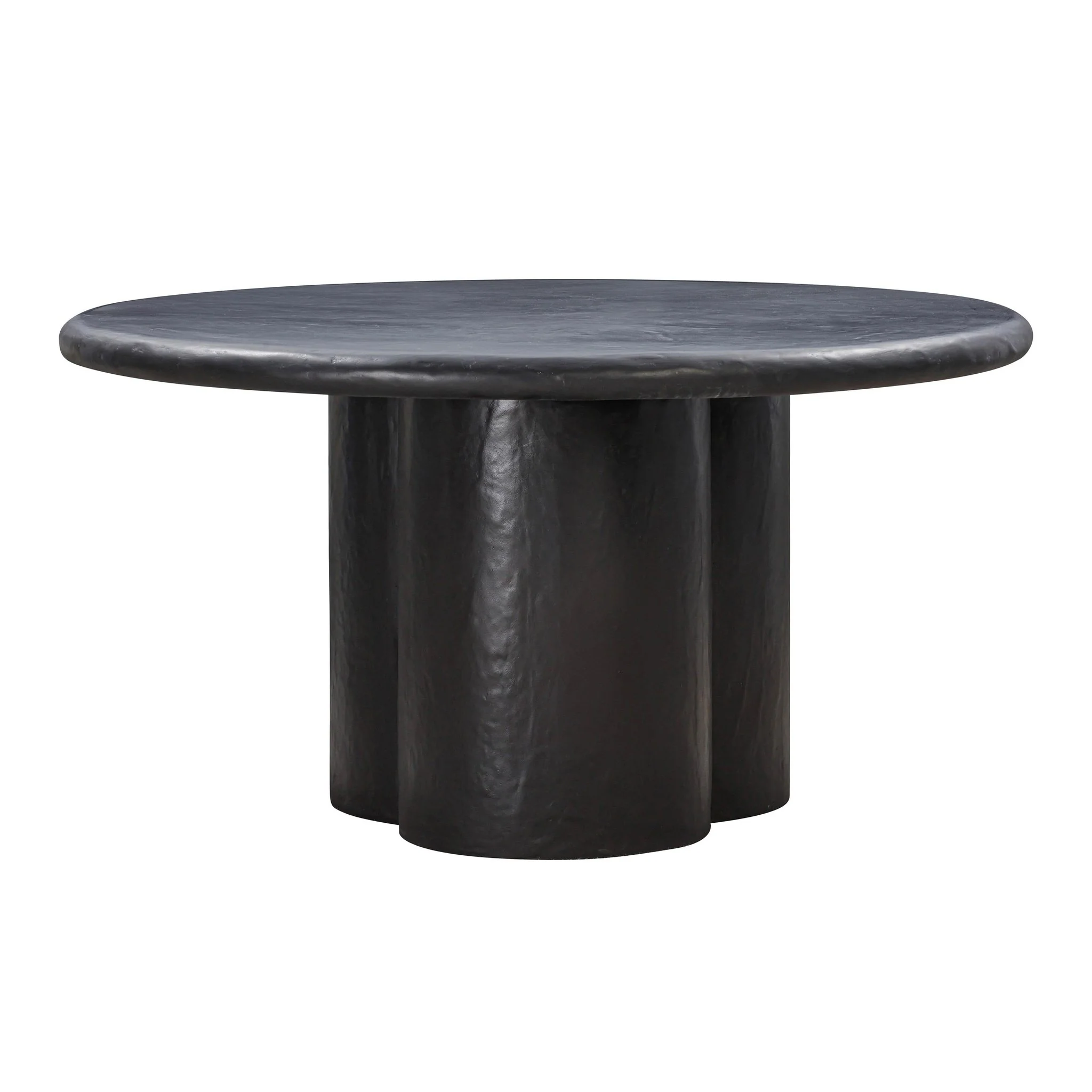 Elika Black Faux Plaster Round Dining Table - Image 3