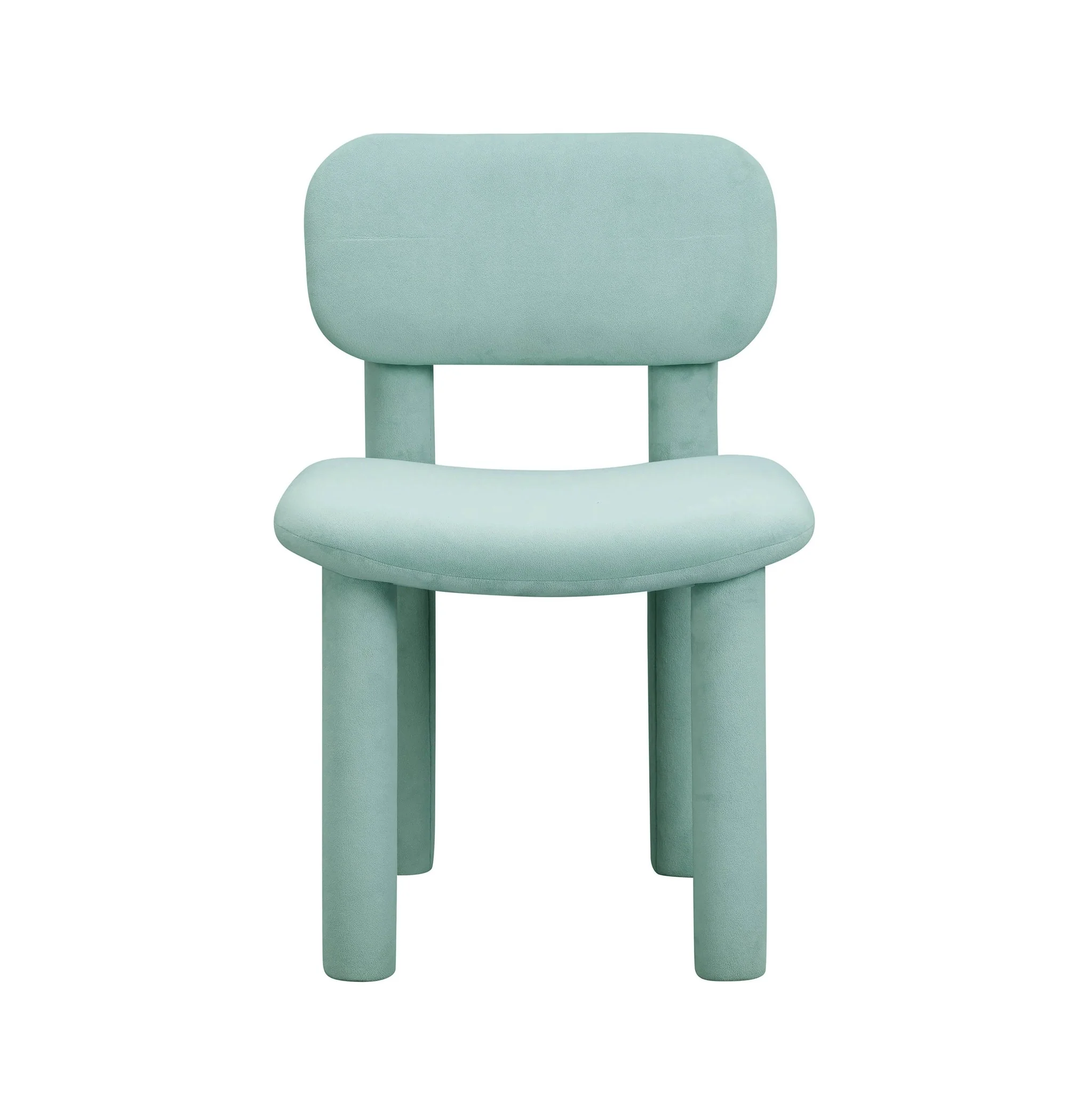 Elise Pale Blue Performance Velvet Dining Chair - Image 3
