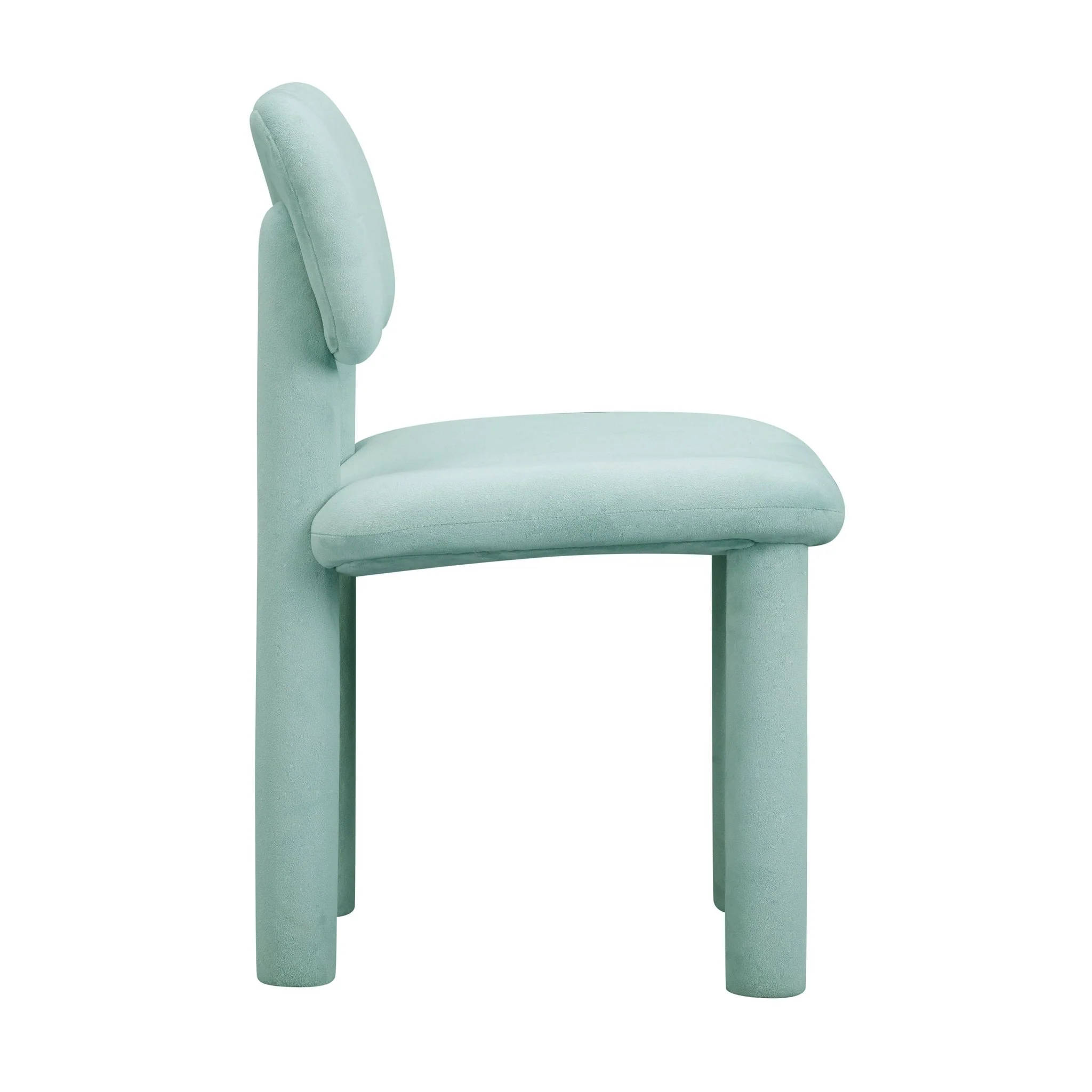 Elise Pale Blue Performance Velvet Dining Chair - Image 5