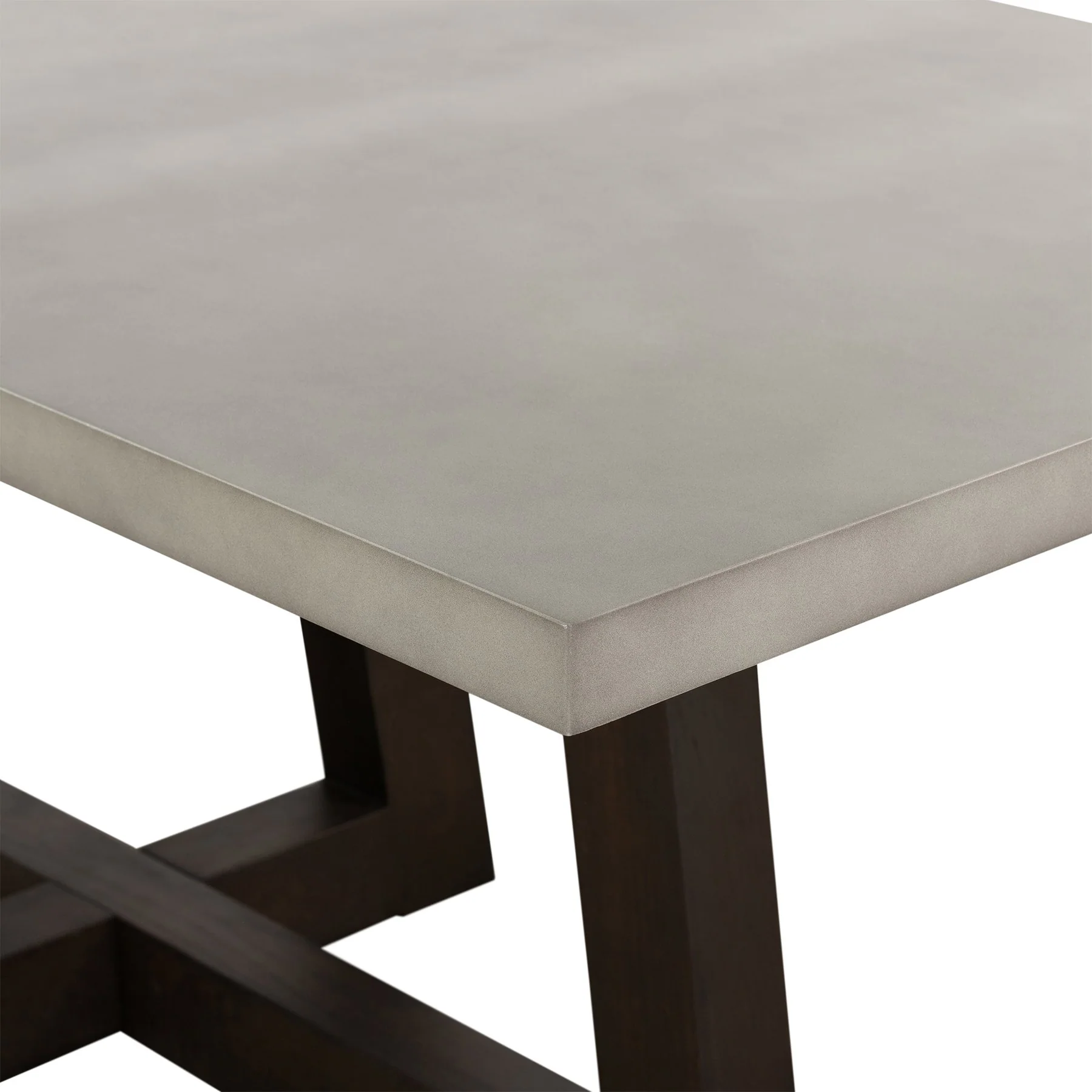 Elodie Gray Concrete and Dark Gray Oak Rectangle Dining Table - Image 4