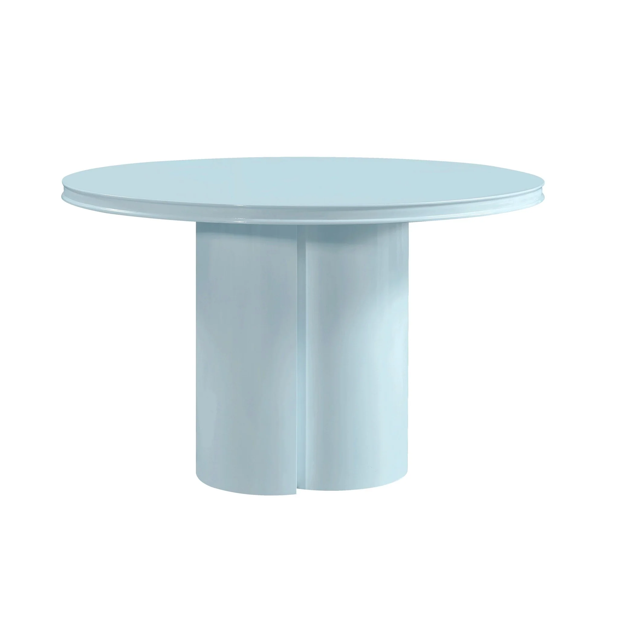 Elora Blue Lacquer Round Dining Table - Image 3